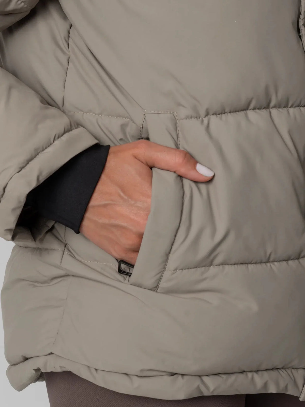 PUFFLT Detachable Hooded Regular Length Puffer Jacket