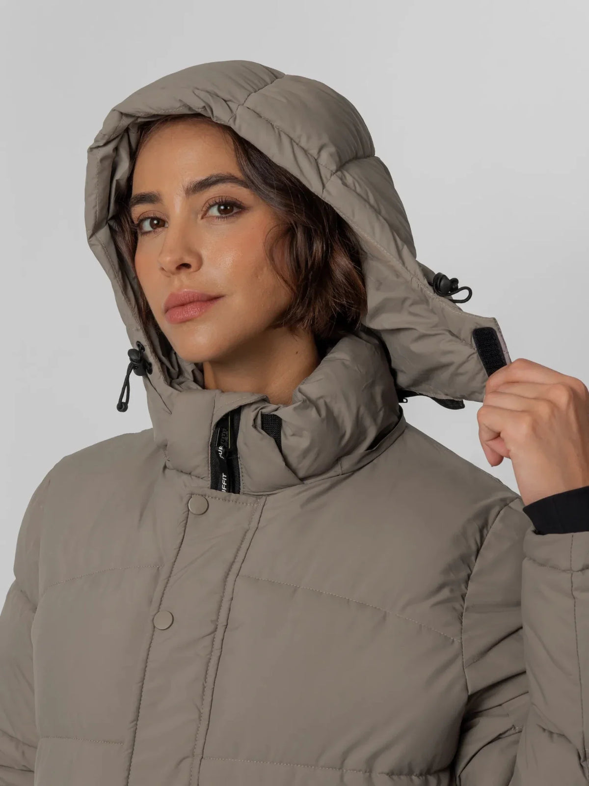 PUFFLT Detachable Hooded Regular Length Puffer Jacket