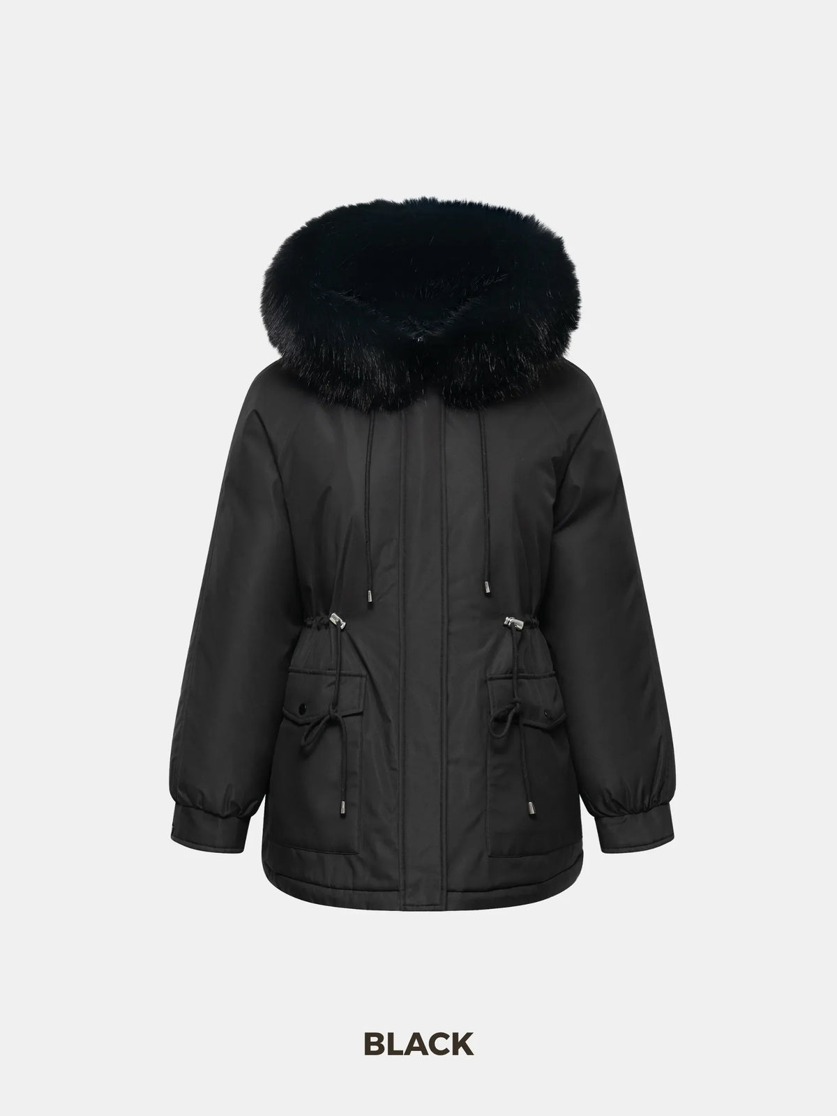 PUFFLT Faux Fur Lined And Trim Parka