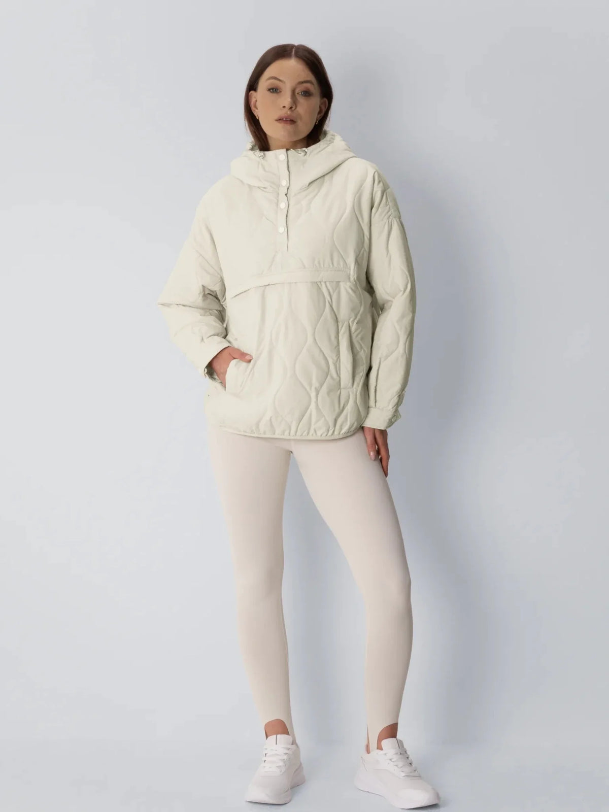 PUFFLT Kangaroo Pocket Packable Quilted Puffer Hoodie