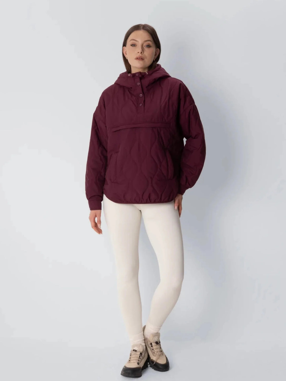 PUFFLT Kangaroo Pocket Packable Quilted Puffer Hoodie