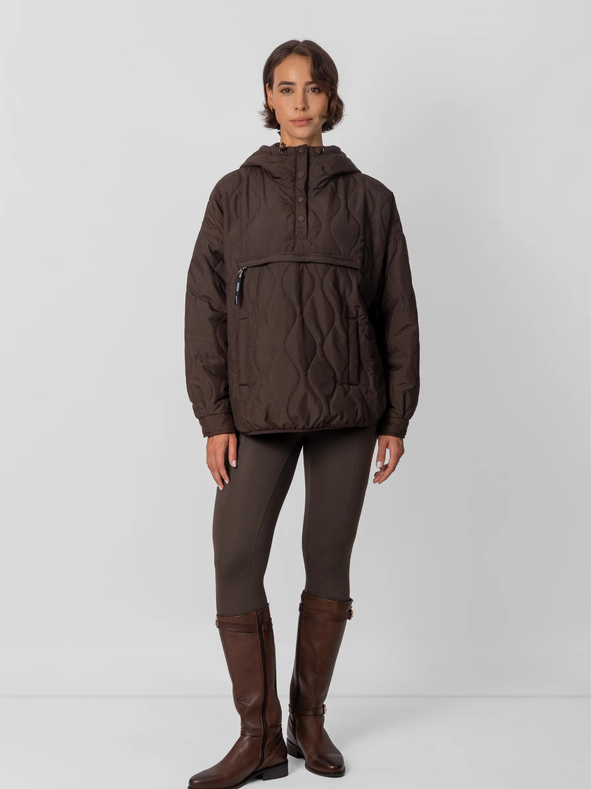 PUFFLT Kangaroo Pocket Packable Quilted Puffer Hoodie