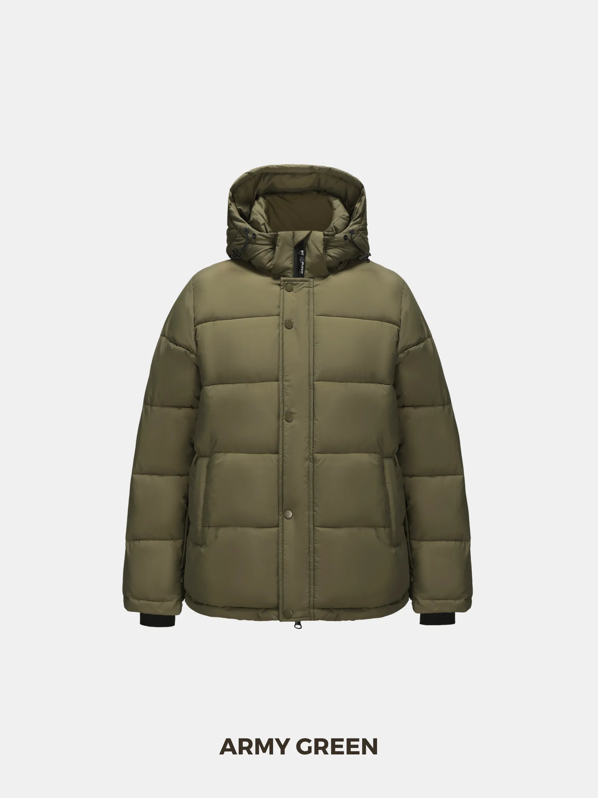 PUFFLT Men's Detachable-Hooded Puffer Jacket