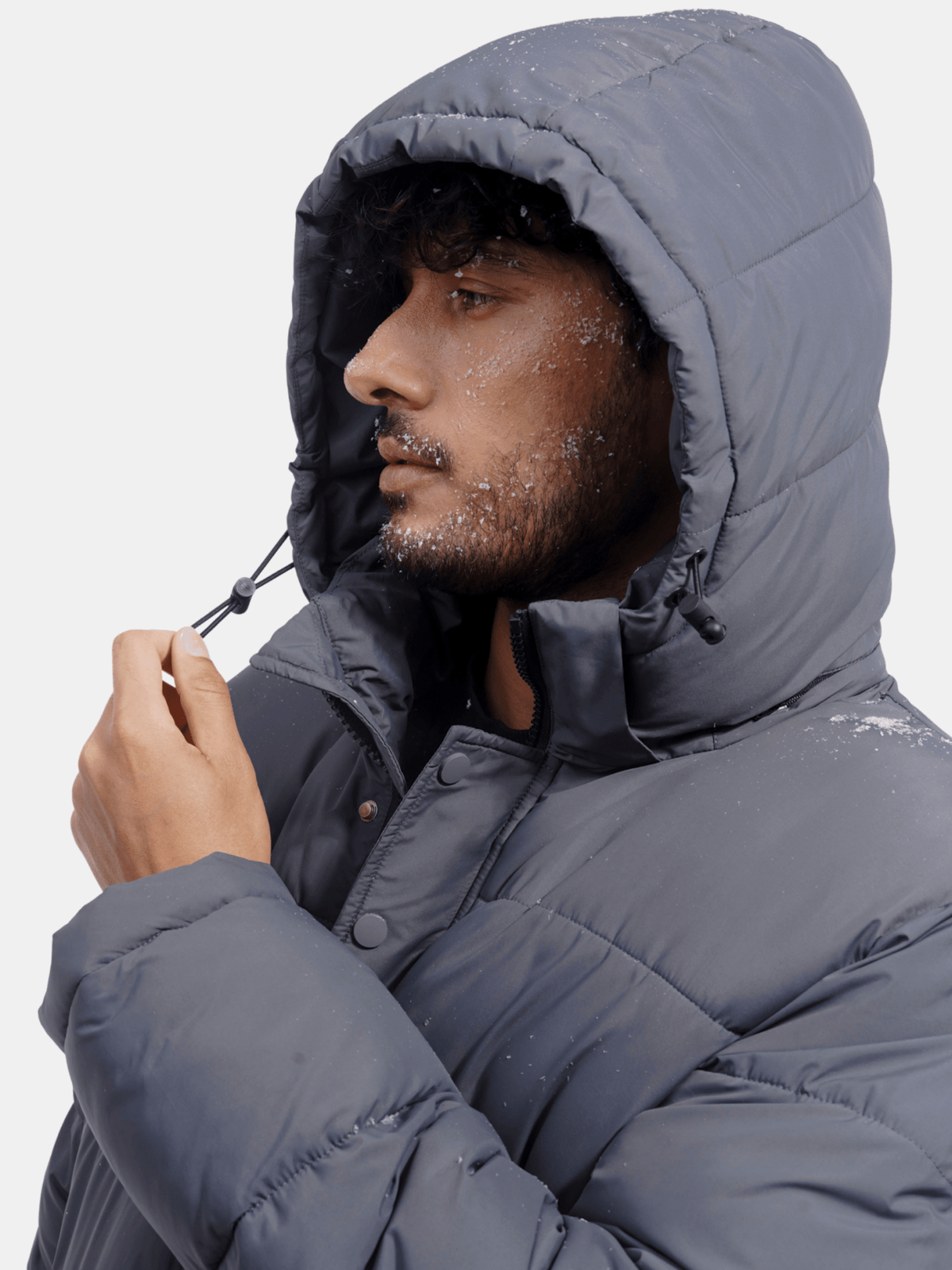 PUFFLT Men's Detachable-Hooded Puffer Jacket
