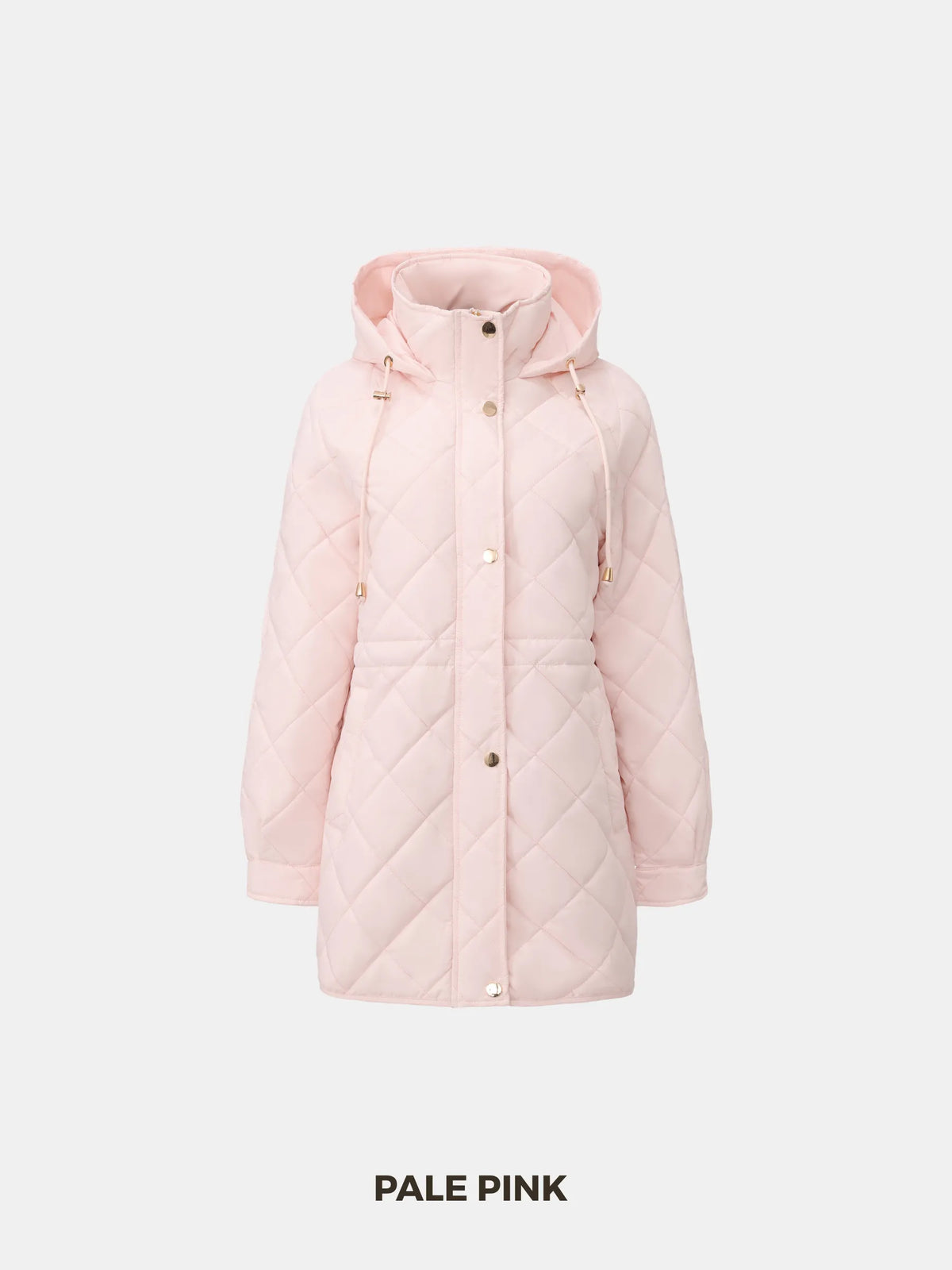 PUFFLT Mid Length Diamond Quilted Puffer