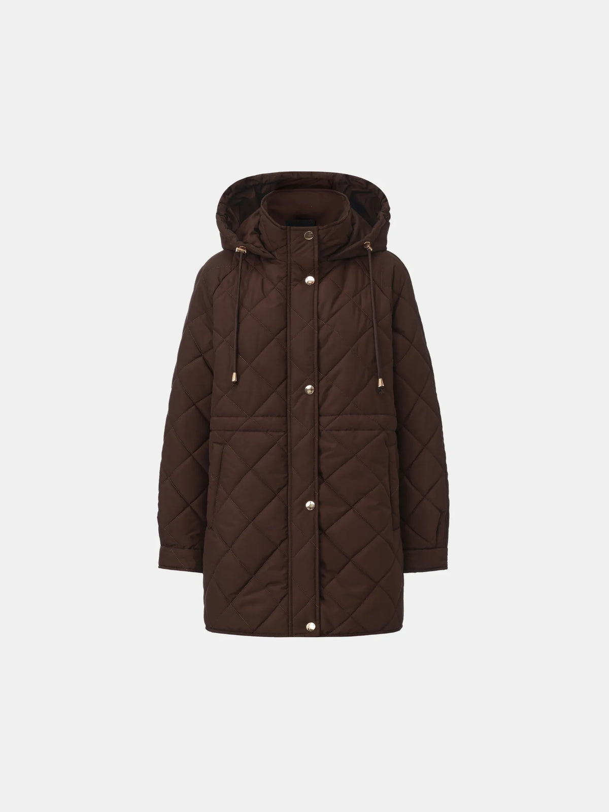 PUFFLT Mid Length Diamond Quilted Puffer