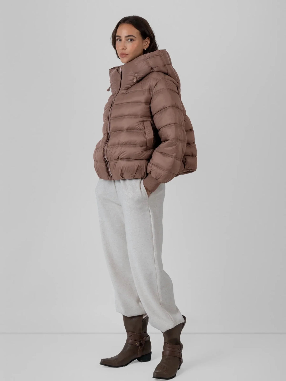 PUFFLT Oversized Hood Short Puffer Jacket