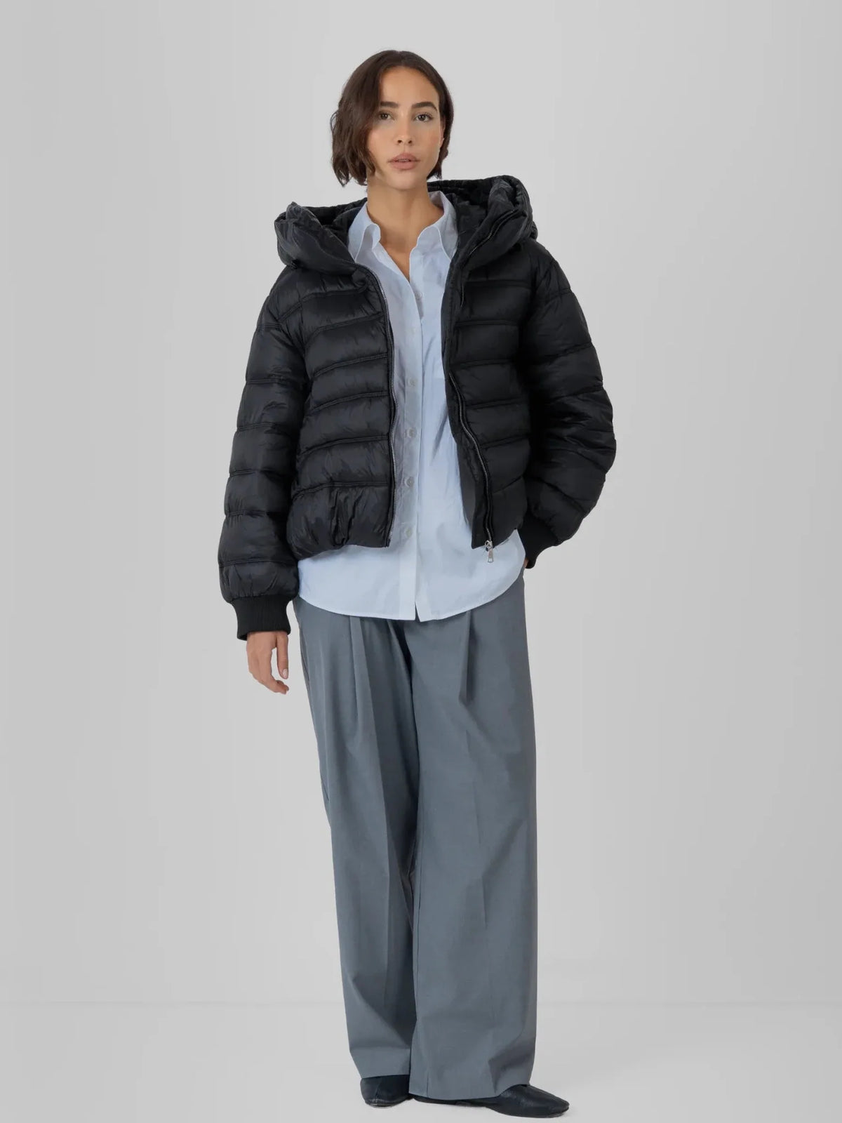 PUFFLT Oversized Hood Short Puffer Jacket