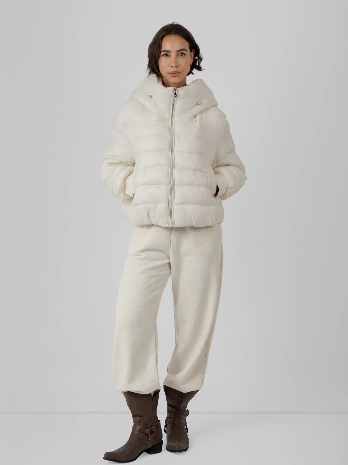 PUFFLT Oversized Hood Short Puffer Jacket