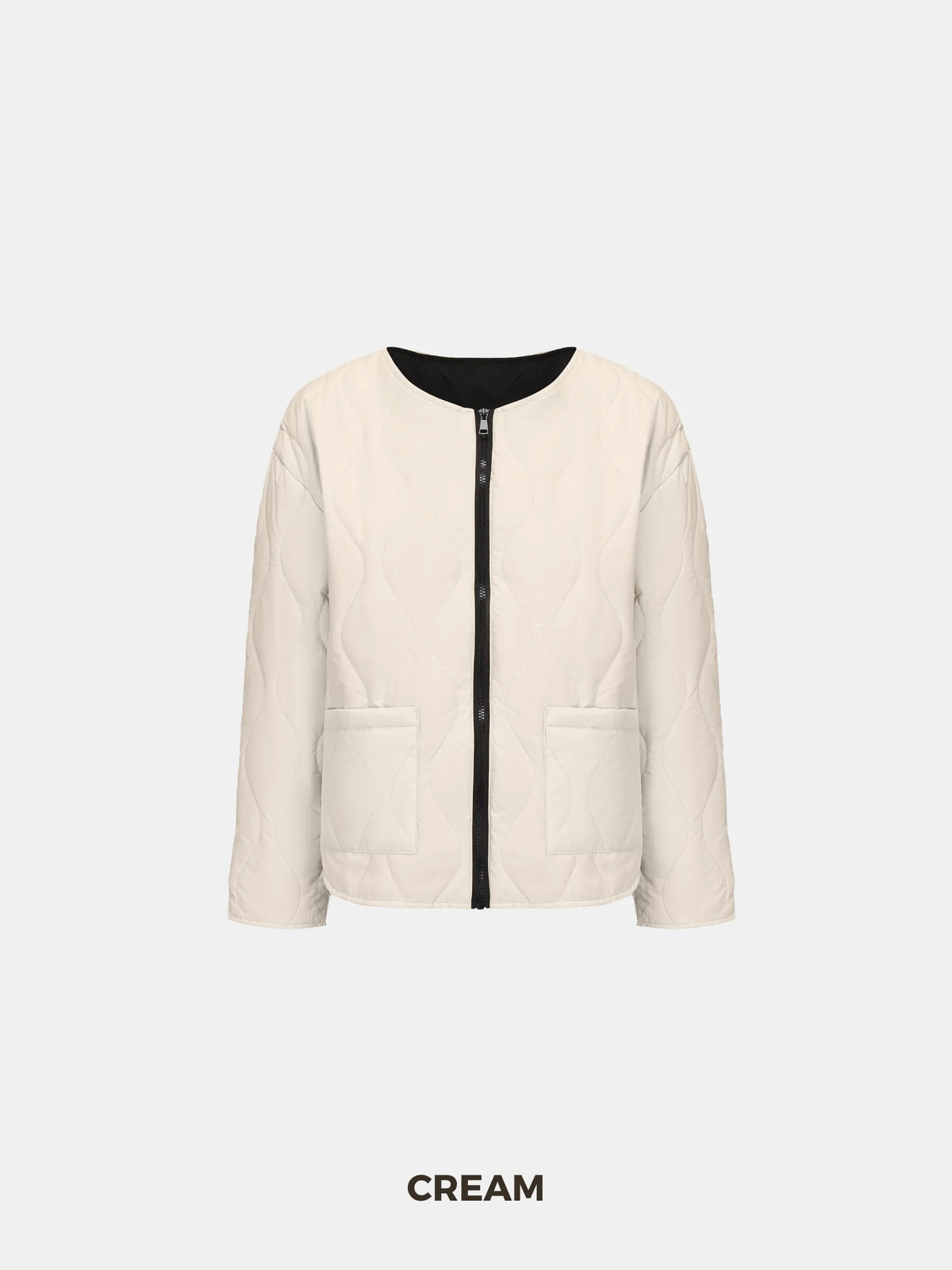 PUFFLT Round Neck Quilted Puffer Jacket
