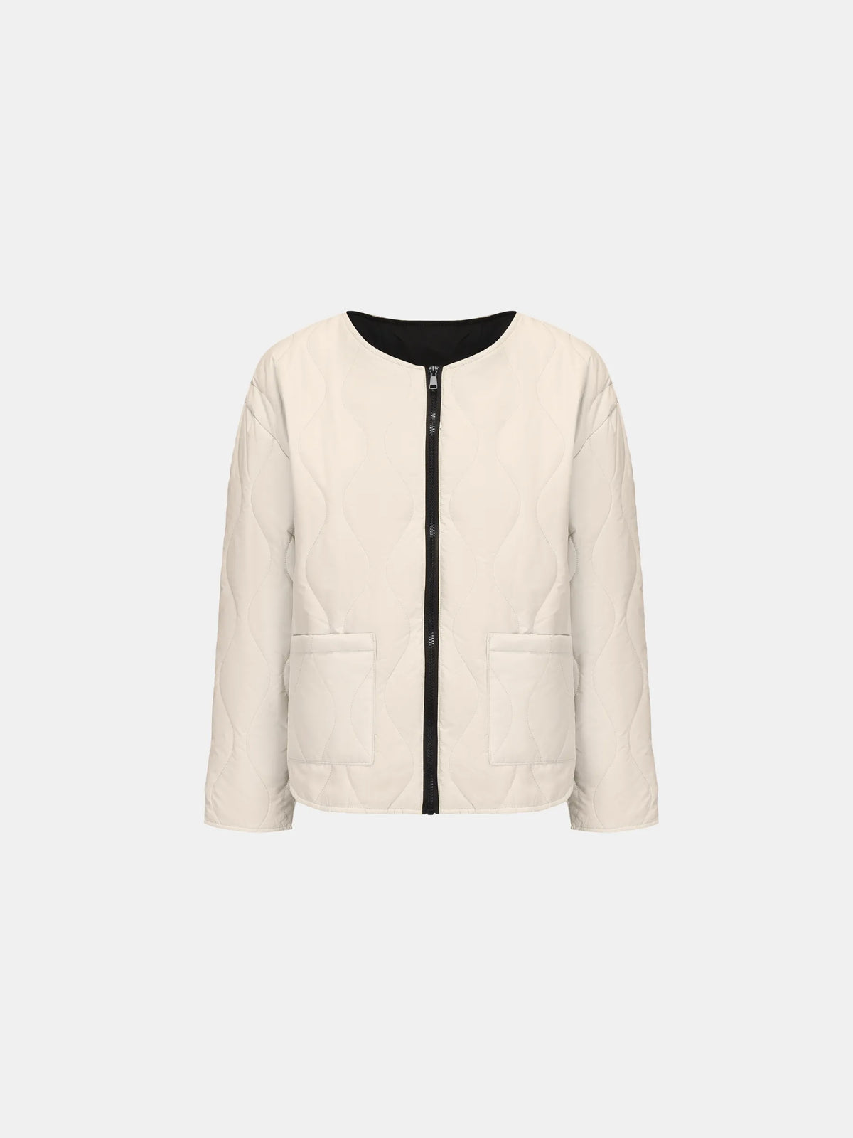PUFFLT Round Neck Quilted Puffer Jacket