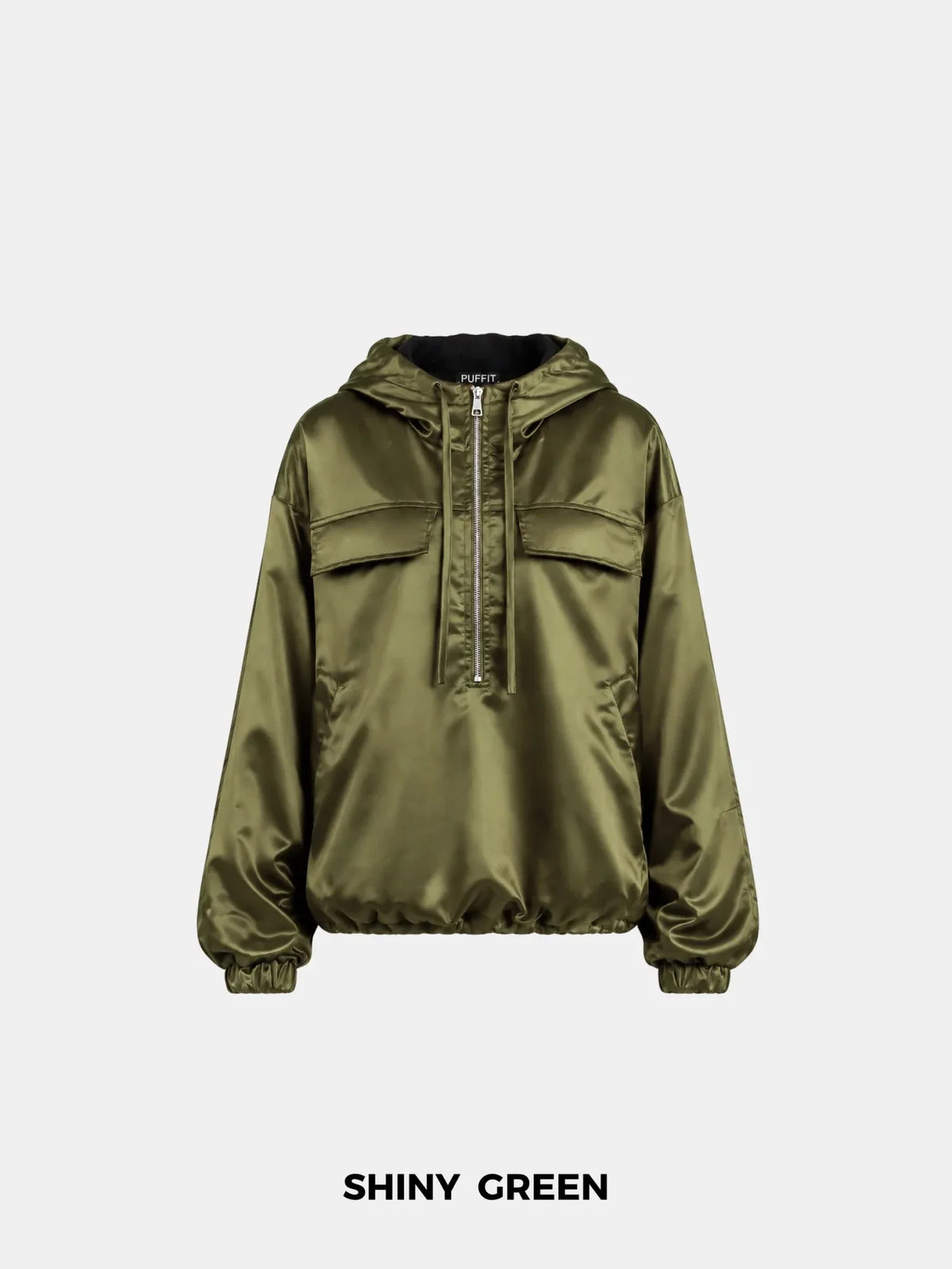 PUFFLT Shiny Oversized Fleece Lined Hoodie