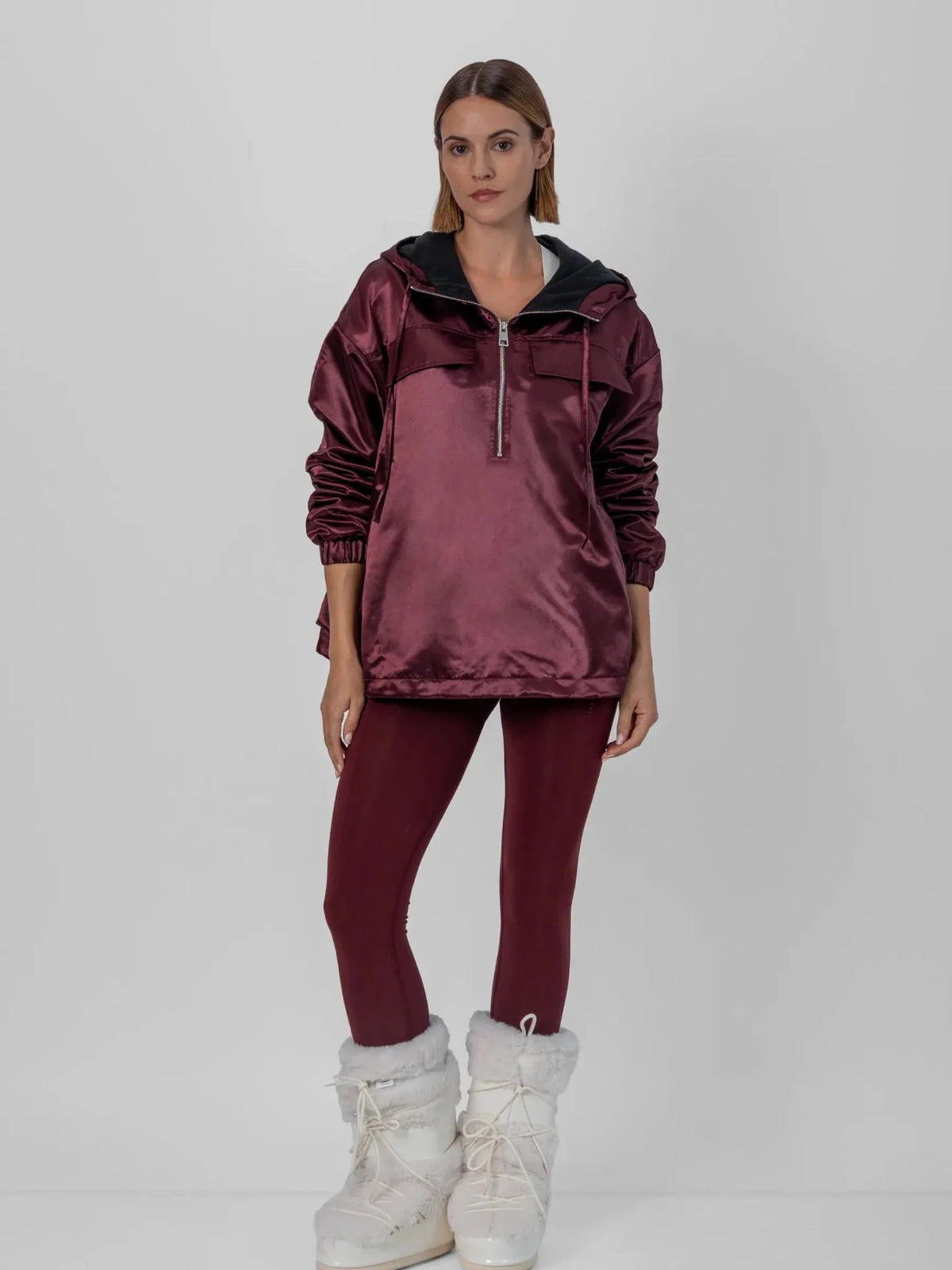 PUFFLT Shiny Oversized Fleece Lined Hoodie