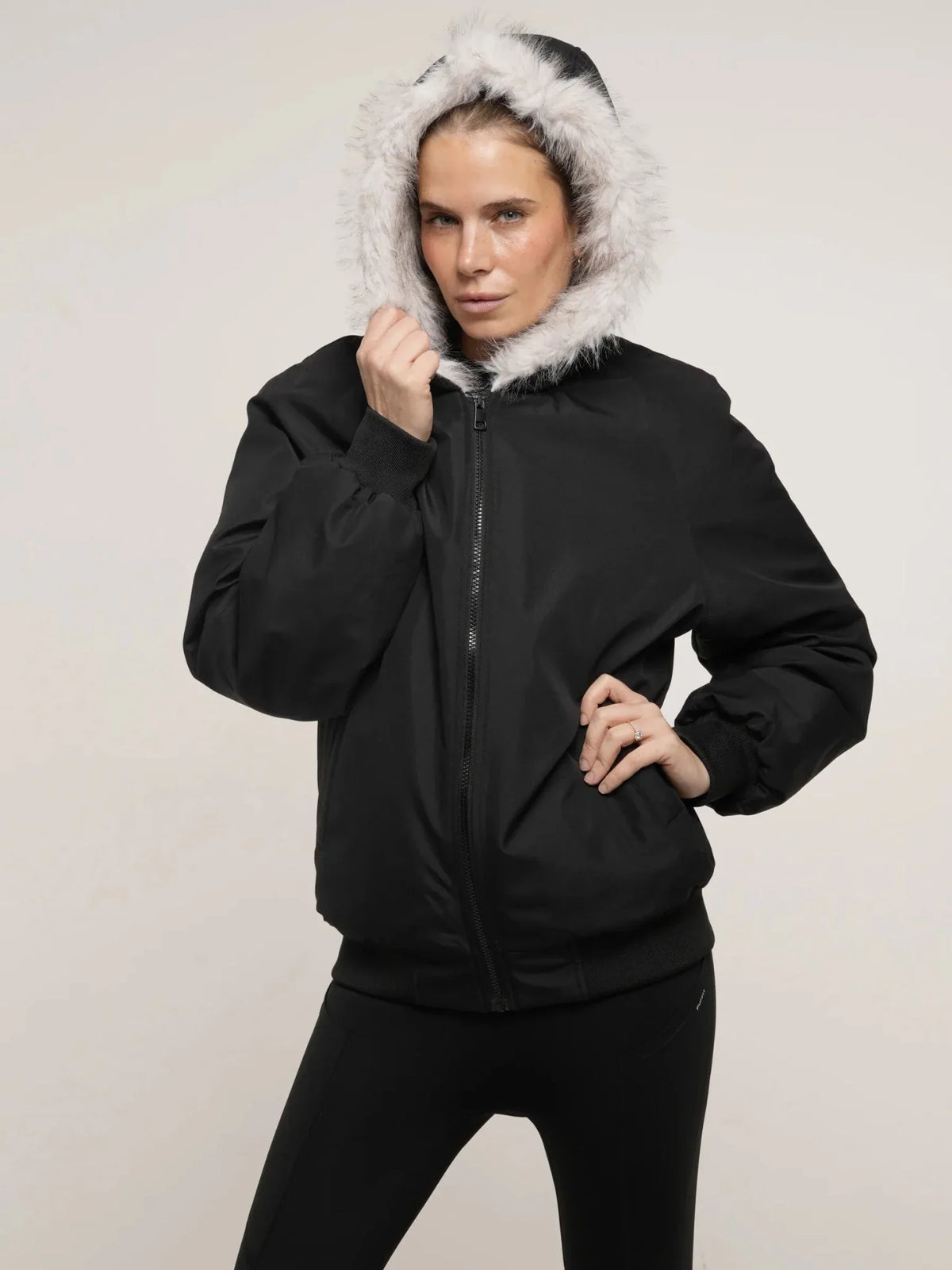 PUFFLT Faux Fur Lined Waterproof Bomber