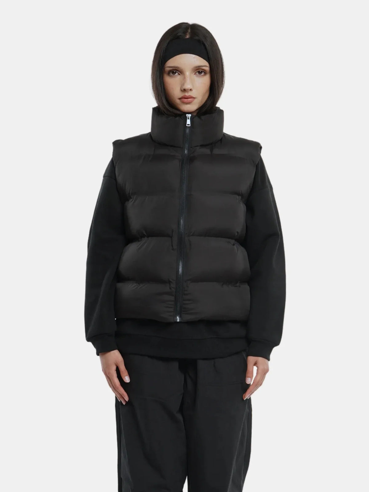 PUFFLT Taped Seams Funnel Neck Puffer Gilet