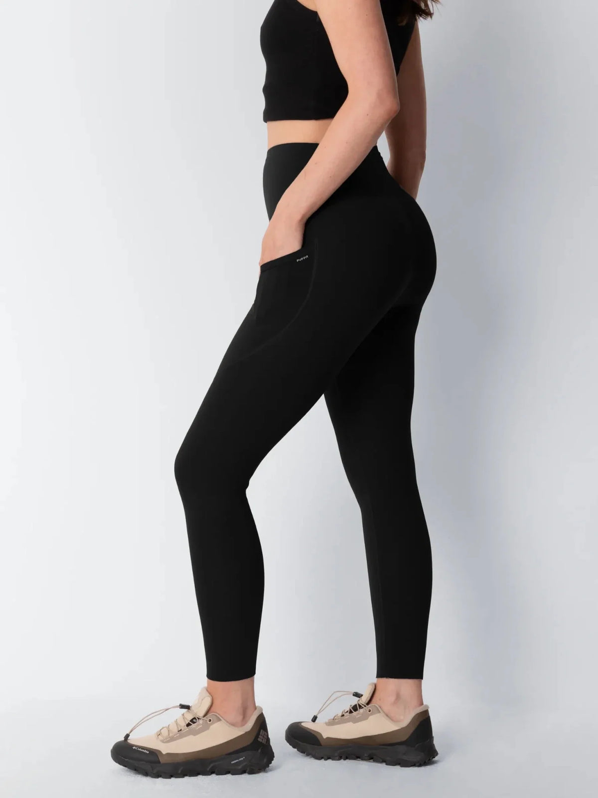 PUFFLT Thermal Dot Fleece Stretch Shaping Legging