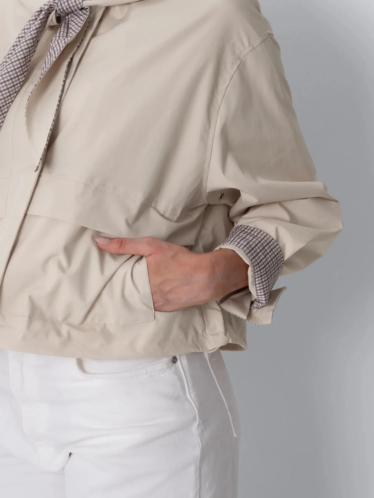 PUFFLT Funnel Collar Waterproof Bomber Jacket With Optional Hooded Scarf