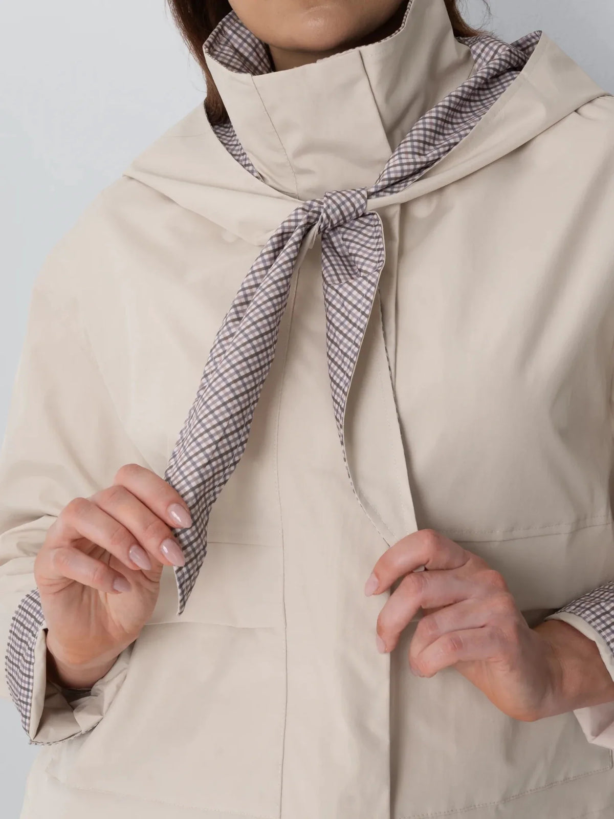 PUFFLT Funnel Collar Waterproof Bomber Jacket With Optional Hooded Scarf