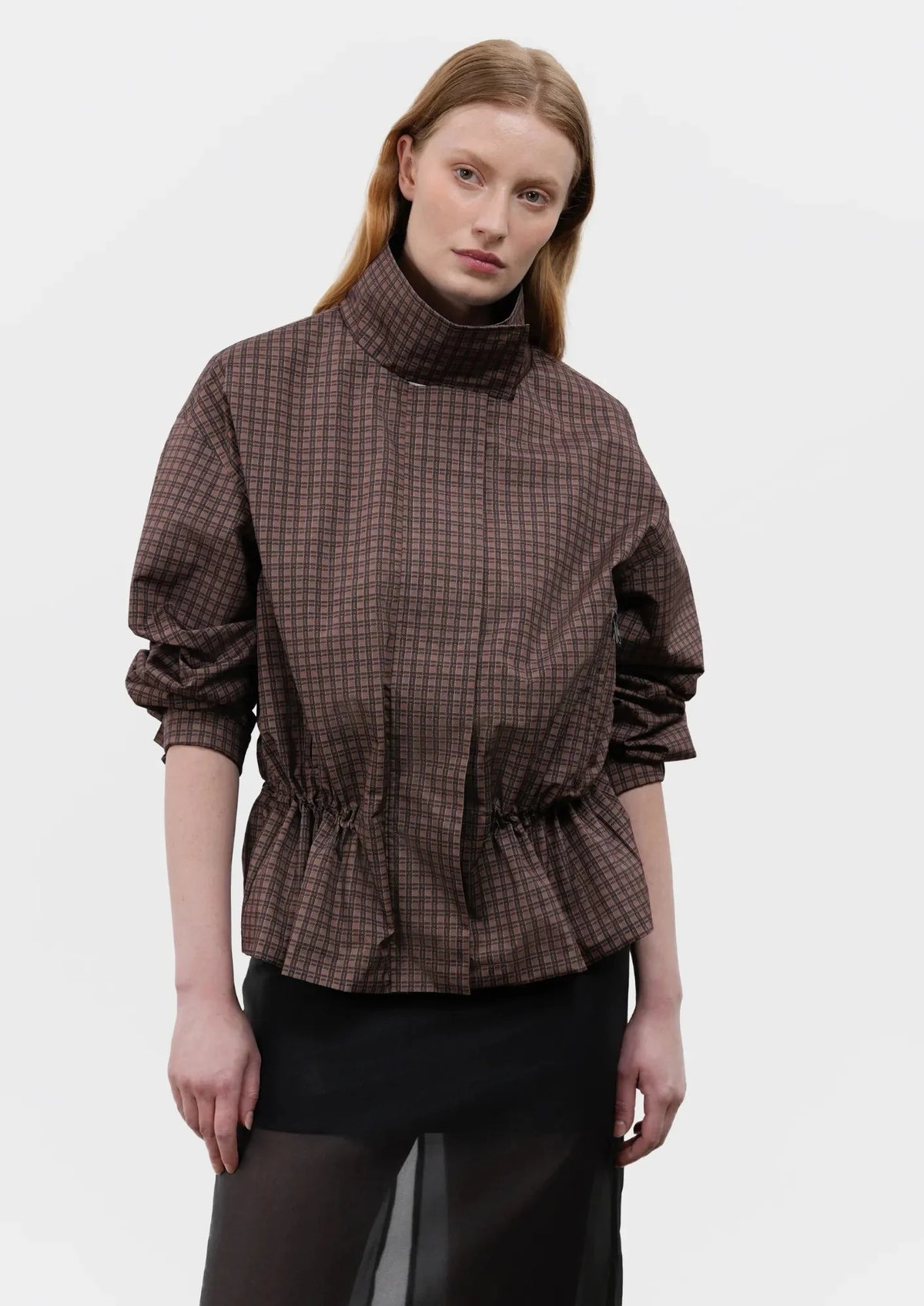 PUFFLT High Convertible Collar Waterproof Trench Coat