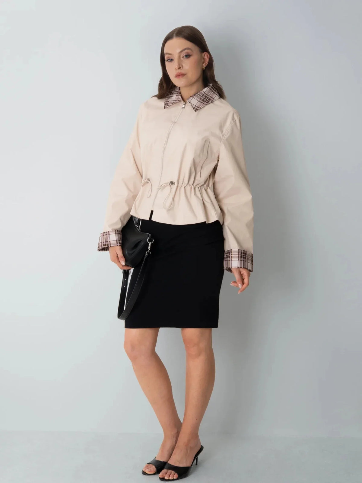 PUFFLT Short Cinched Waist Waterproof Barn Jacket
