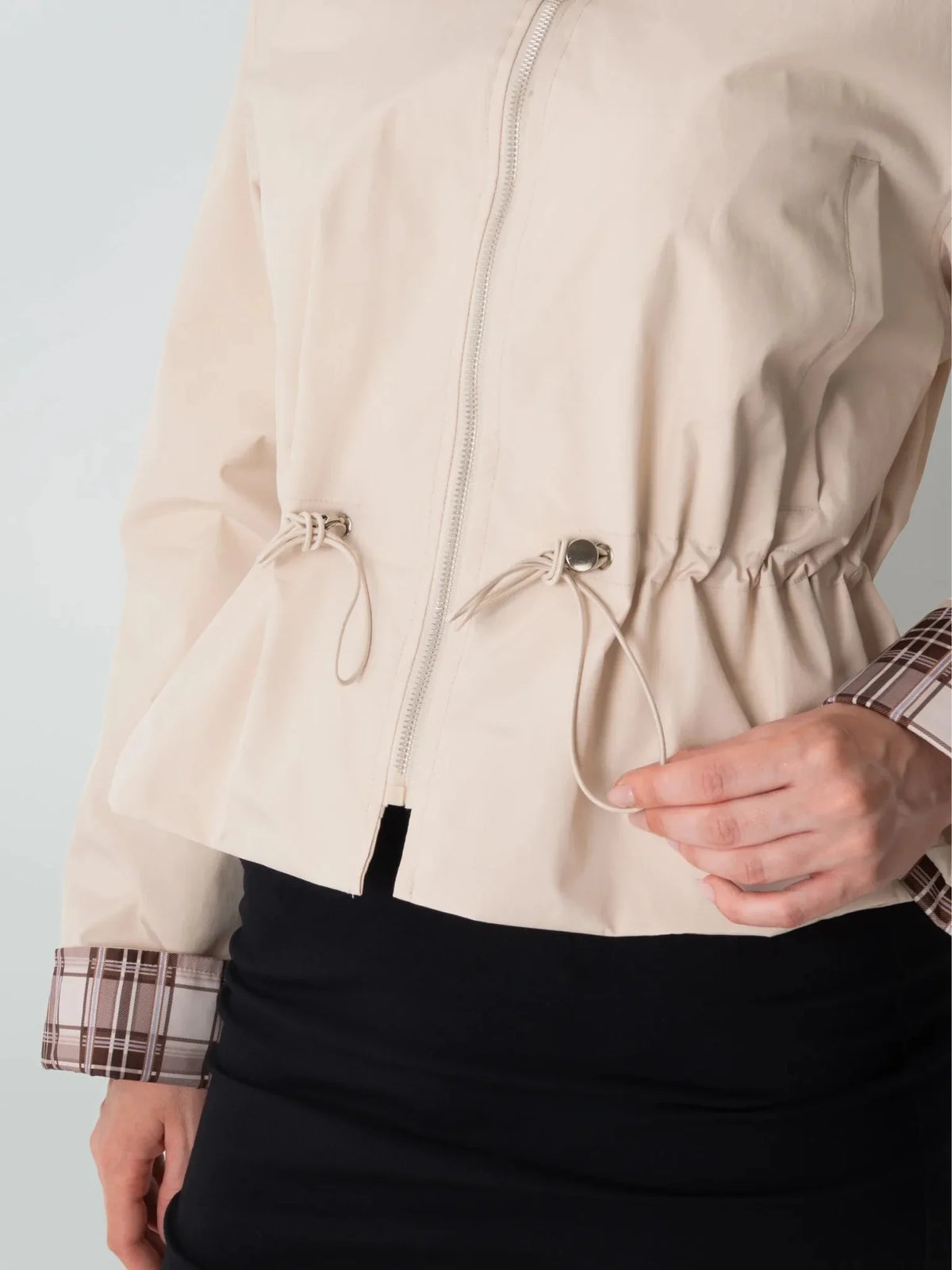 PUFFLT Short Cinched Waist Waterproof Barn Jacket