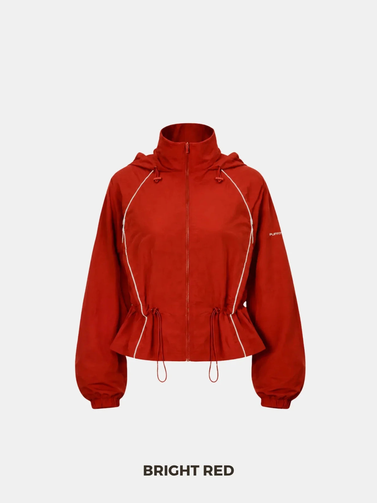 PUFFLT Water Repellent Full-Zip Packable-Hood Track Jacket