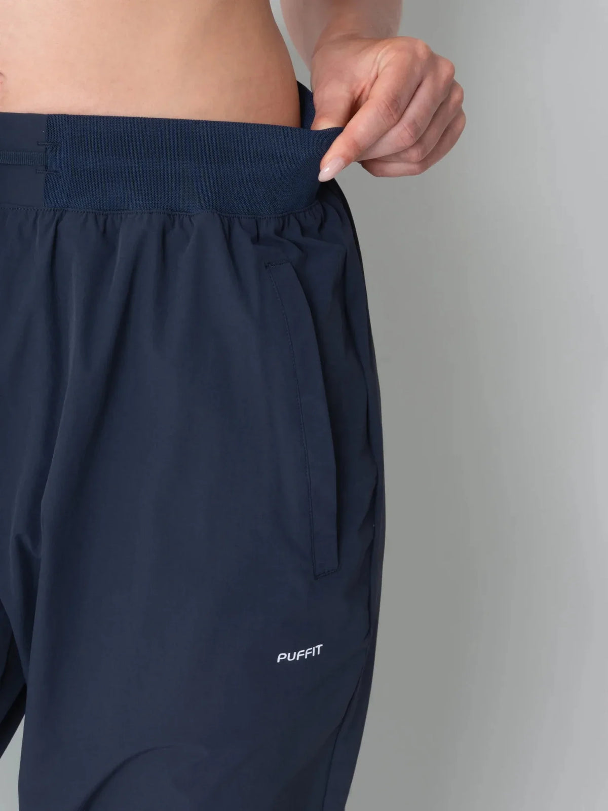PUFFLT High Waisted Drawstring Utility Trousers