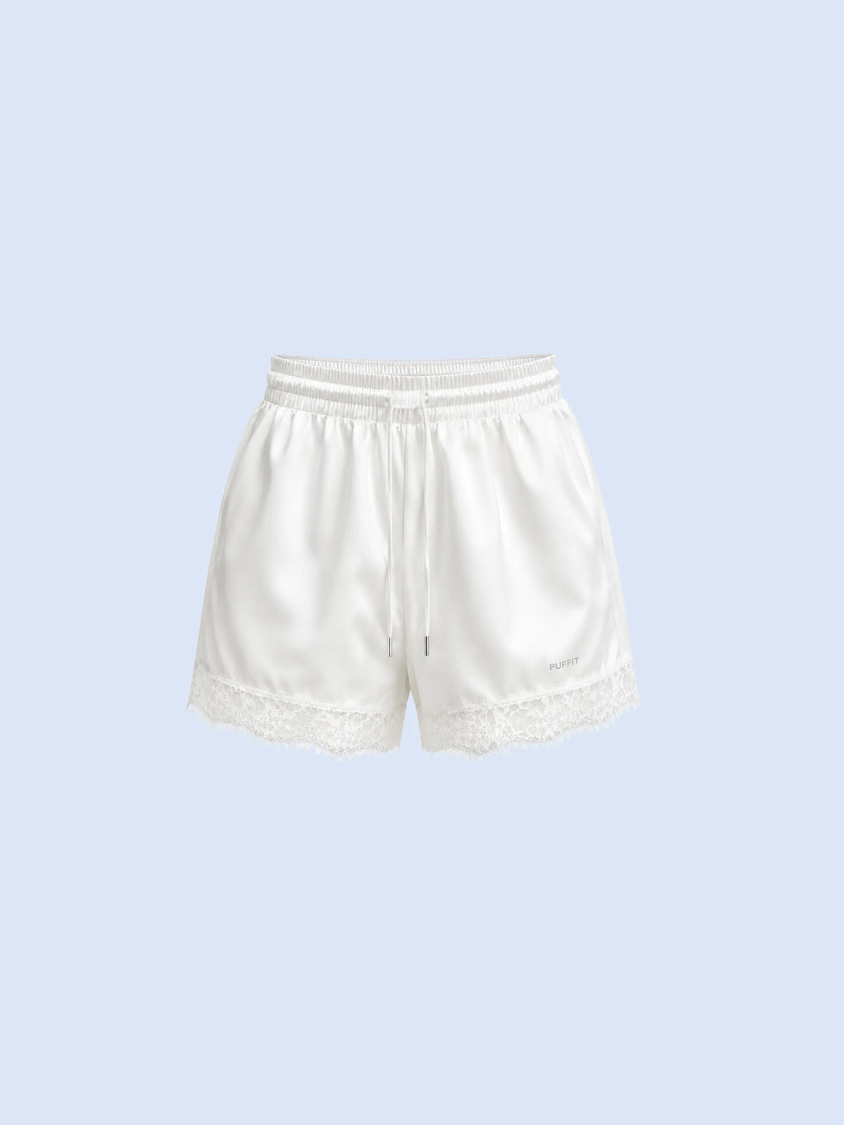 PUFFLT Odor Control Silky Cool Touch Lace Trim Shorts
