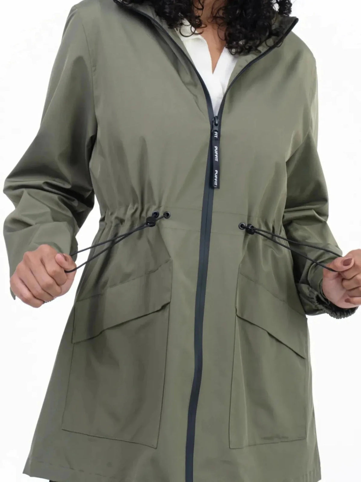 PUFFLT Mid Length Raincoat
