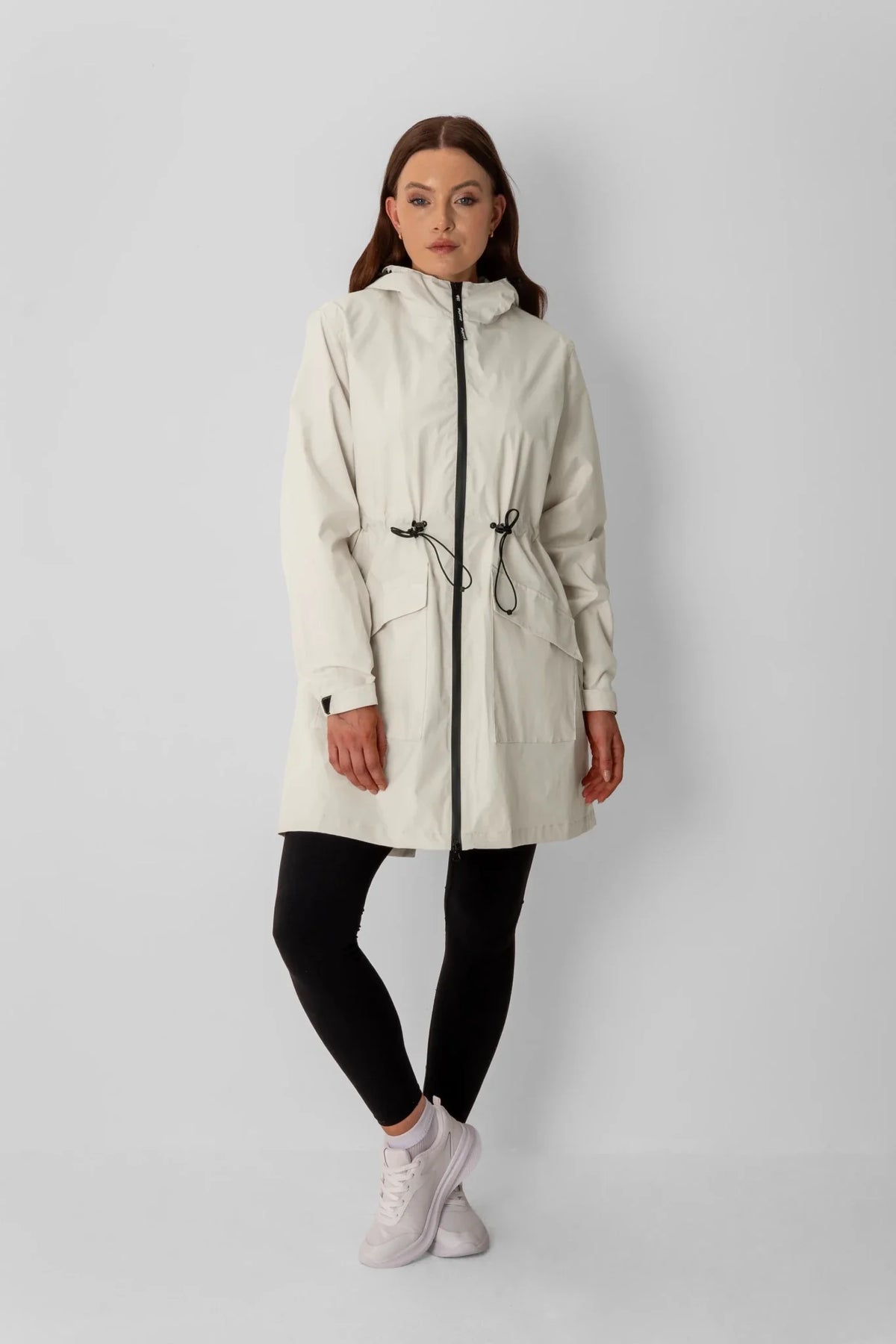 PUFFLT Mid Length Large Pockets Raincoat