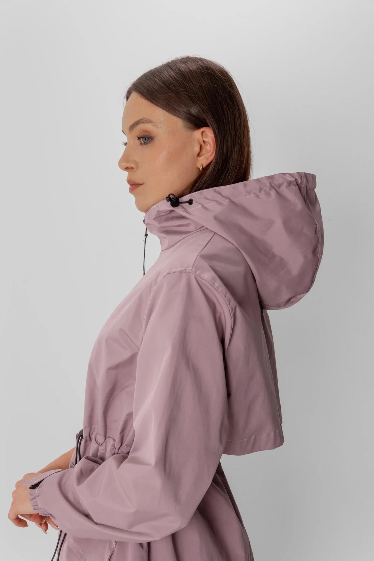 PUFFLT Mid Length Large Pockets Raincoat