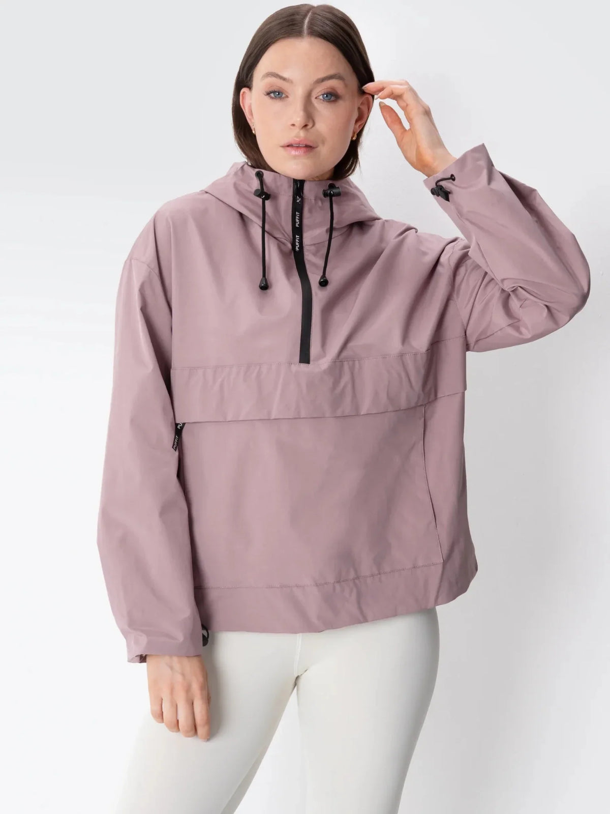 PUFFLT Claremont Pink Relaxed Fit Rain Hoodie