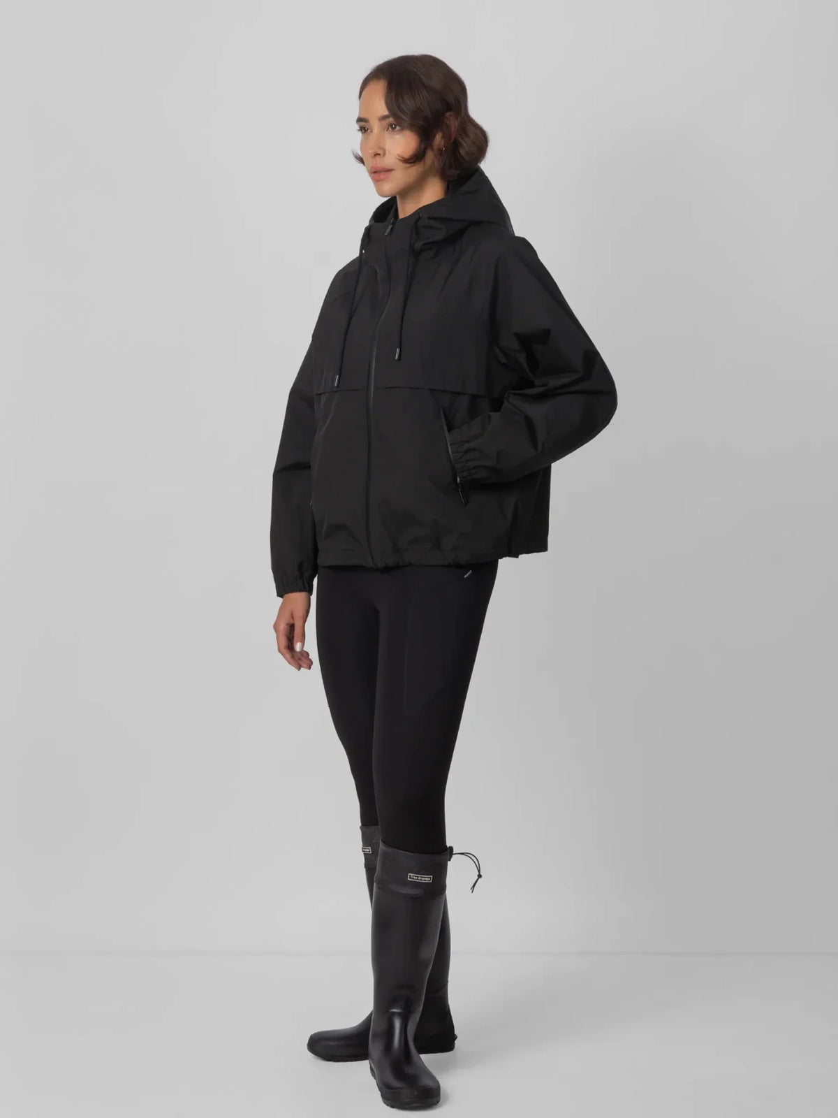 PUFFLT Short Full Zip Rain Jacket