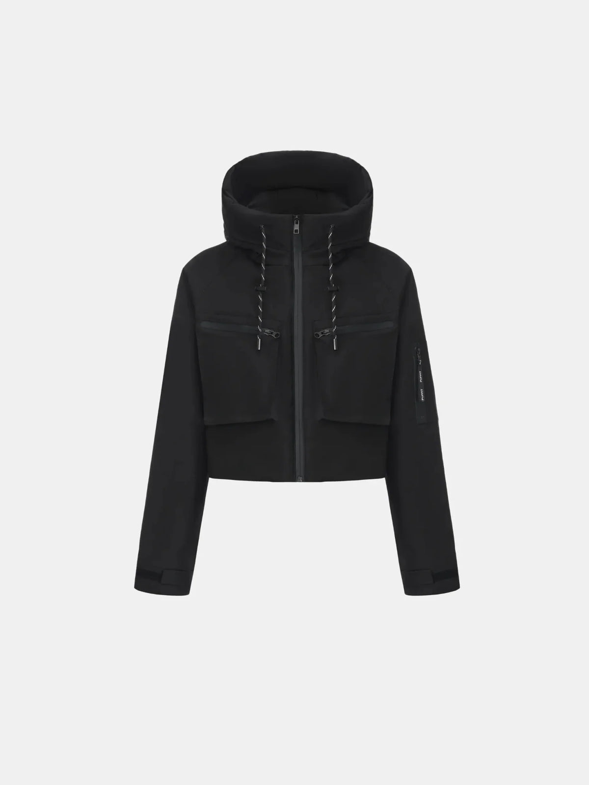 PUFFLT Cropped Hooded Rain Jacket