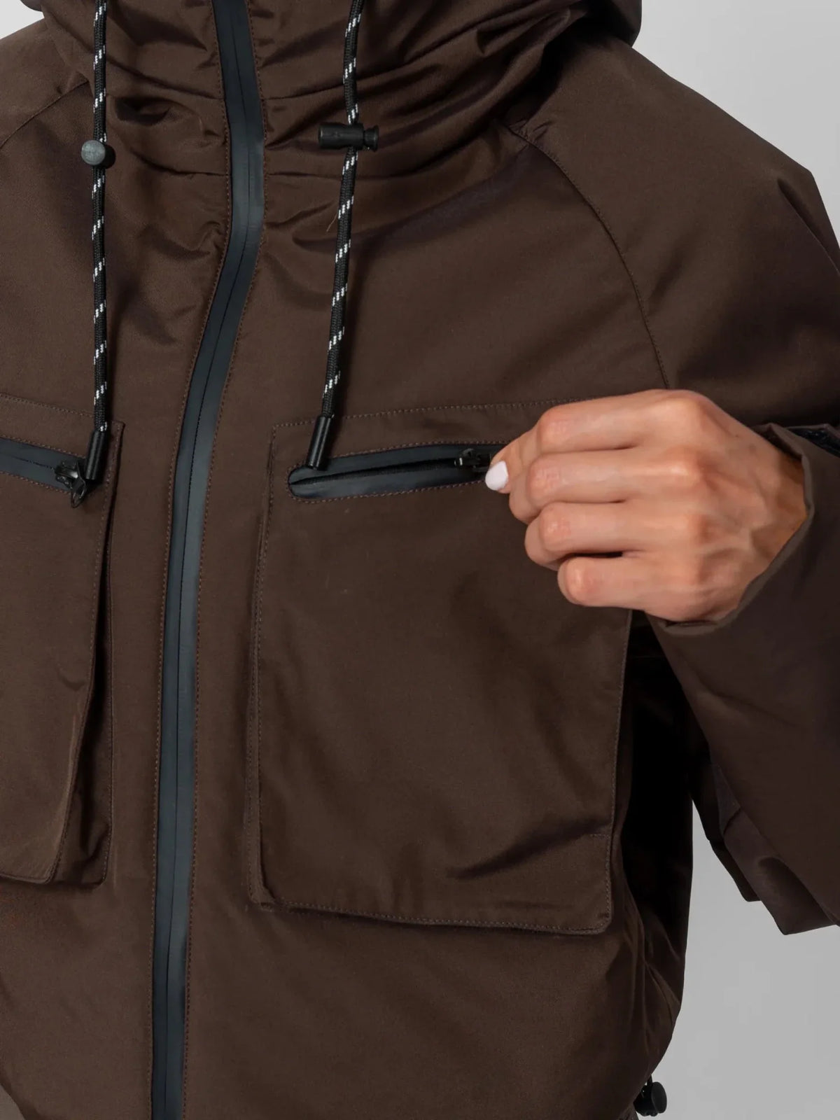 PUFFLT Cropped Hooded Rain Jacket