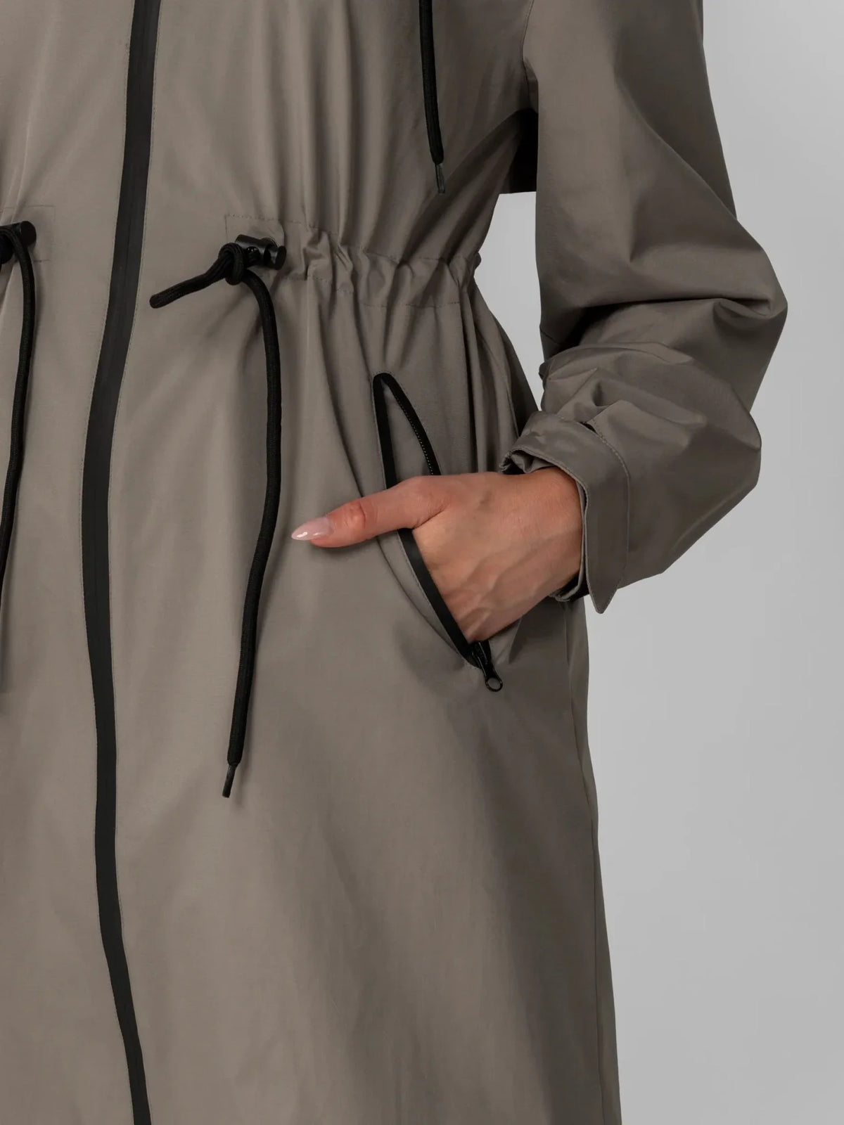 PUFFLT Full Length Brushed Lined Raincoat