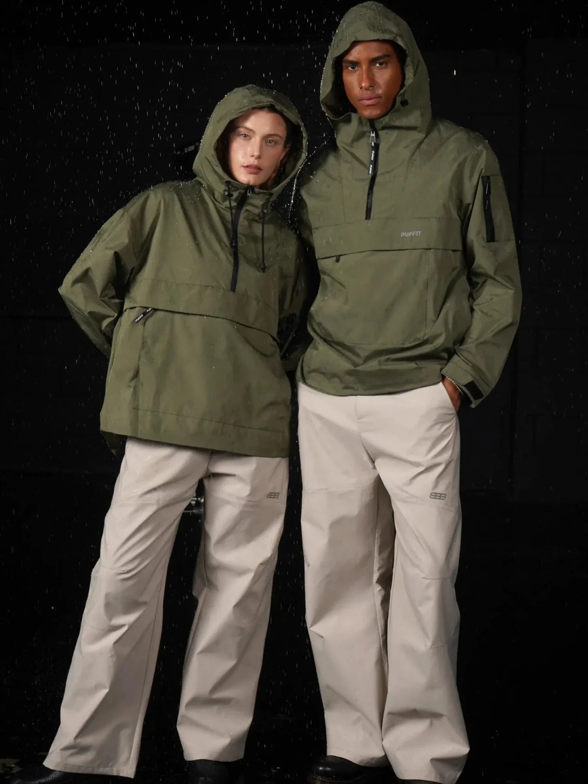 PUFFLT Men's Rain Hoodie