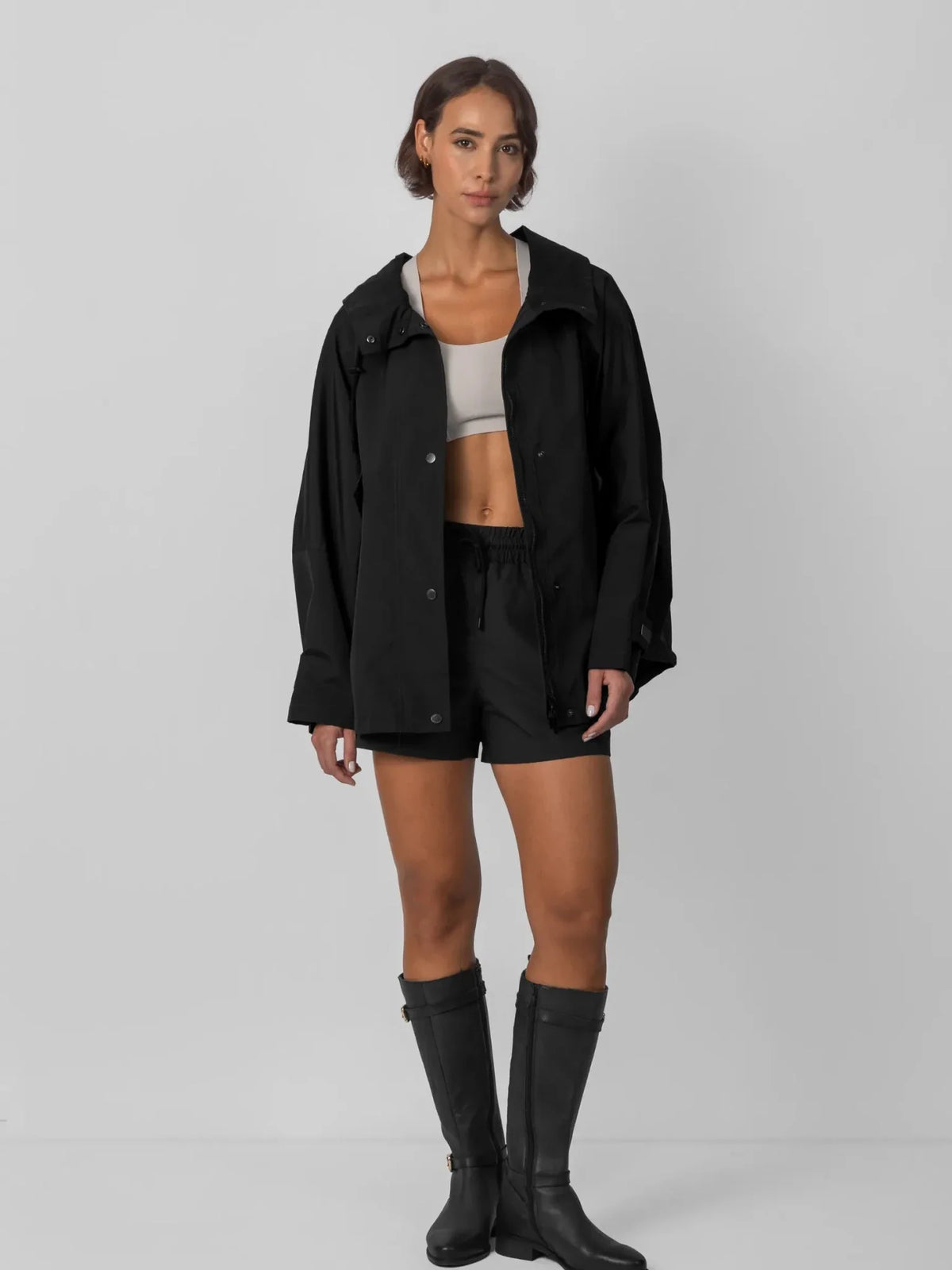 PUFFLT One Size Mid Length Oversized Rain Jacket