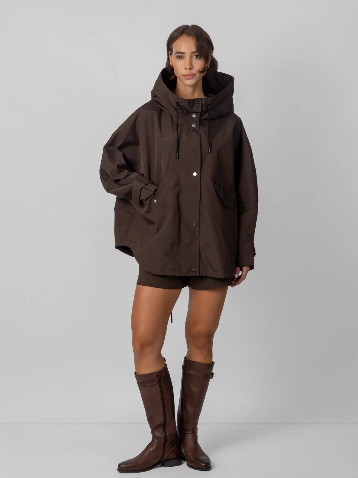 PUFFLT One Size Mid Length Oversized Rain Jacket