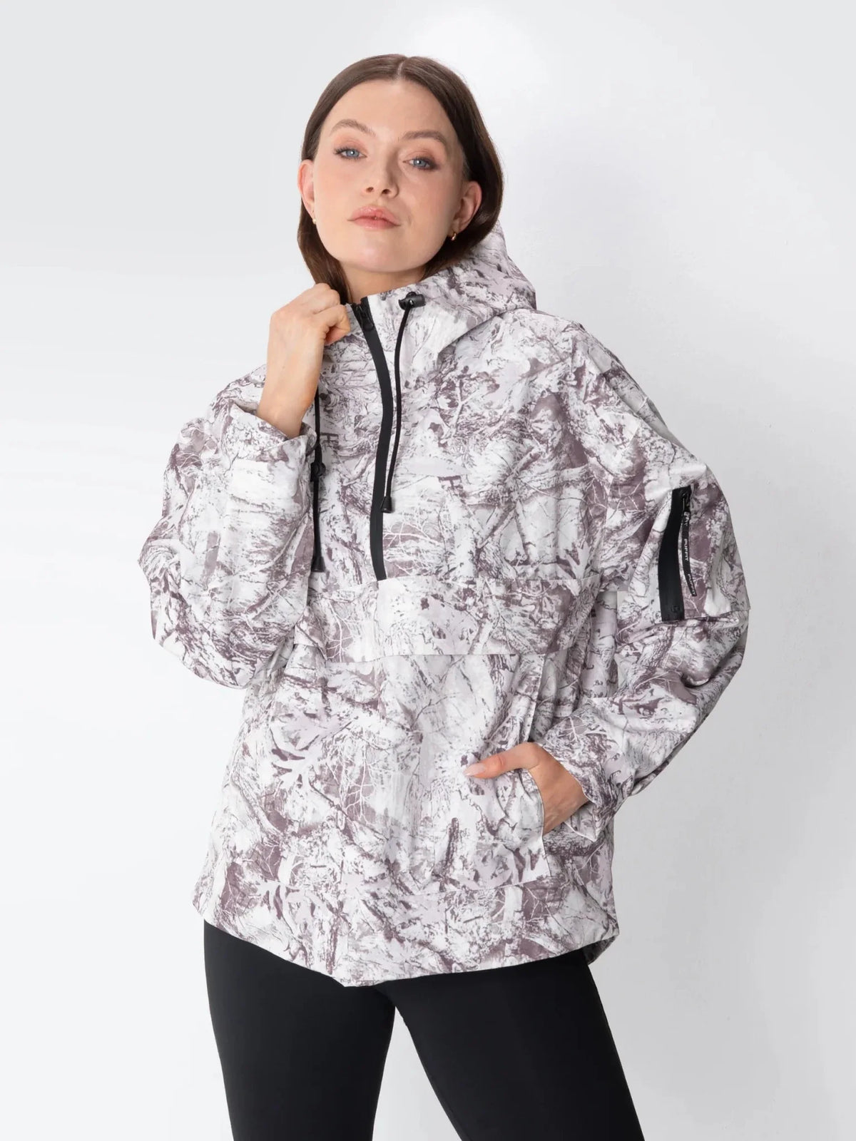 PUFFLT Mist Camo Relaxed Fit Rain Hoodie