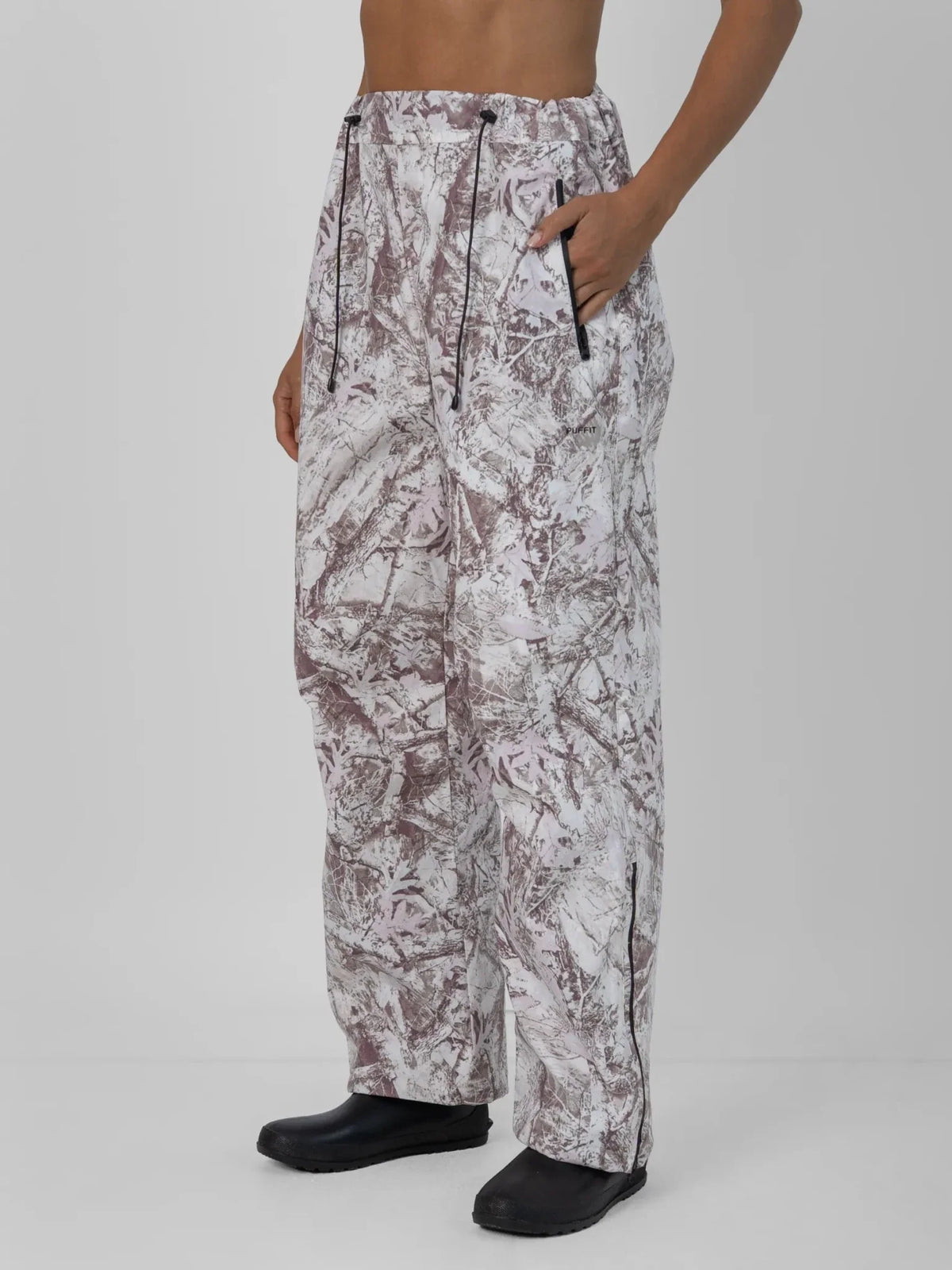 PUFFLT Mist Camo Waterproof Relax Fit Straight Leg Trousers