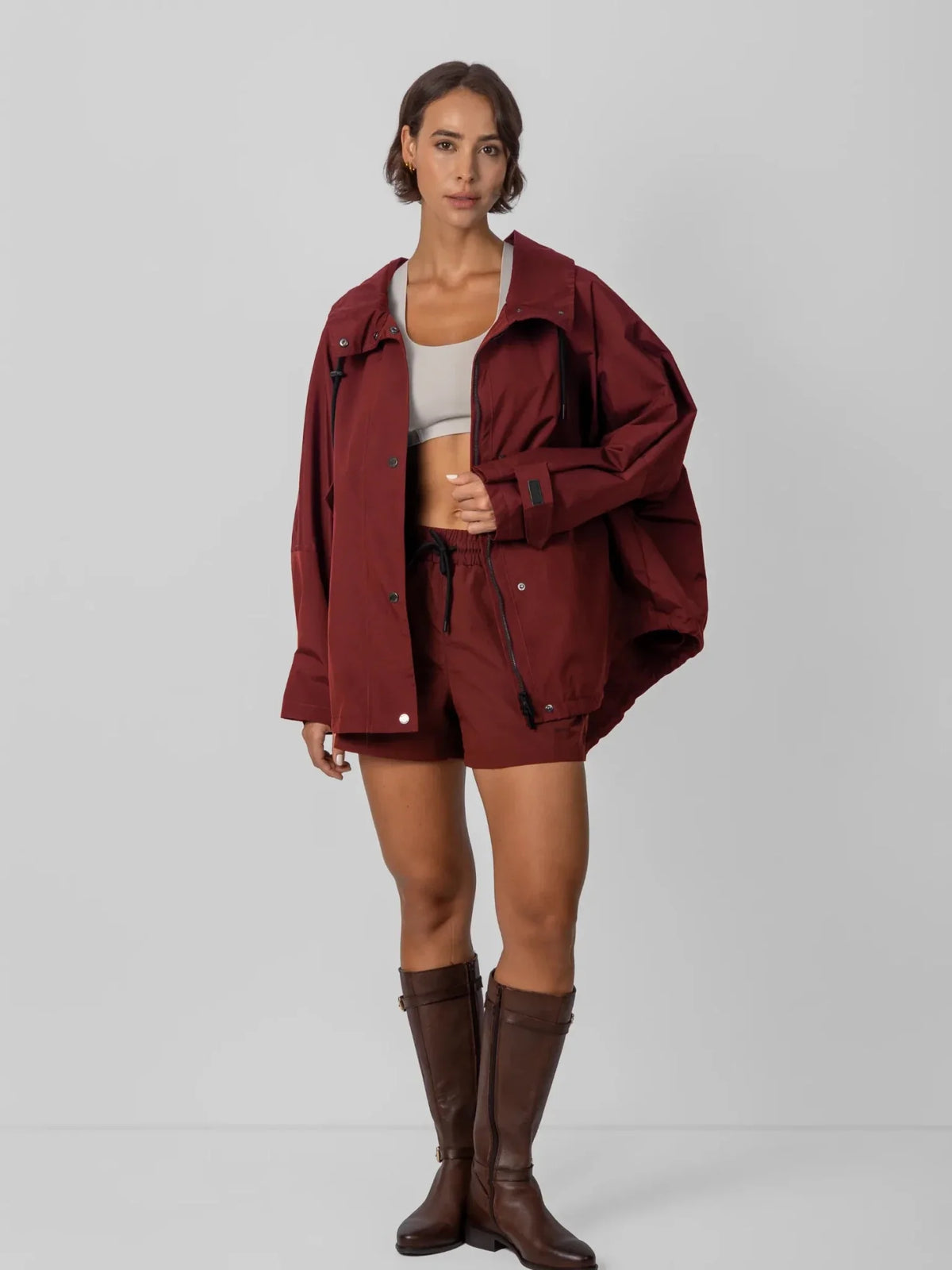 PUFFLT One Size Mid Length Oversized Rain Jacket