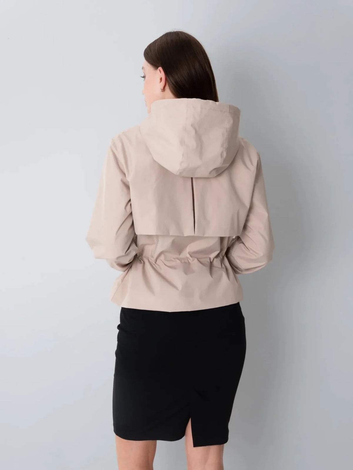 PUFFLT Short Drawstring Waist Rain Jacket