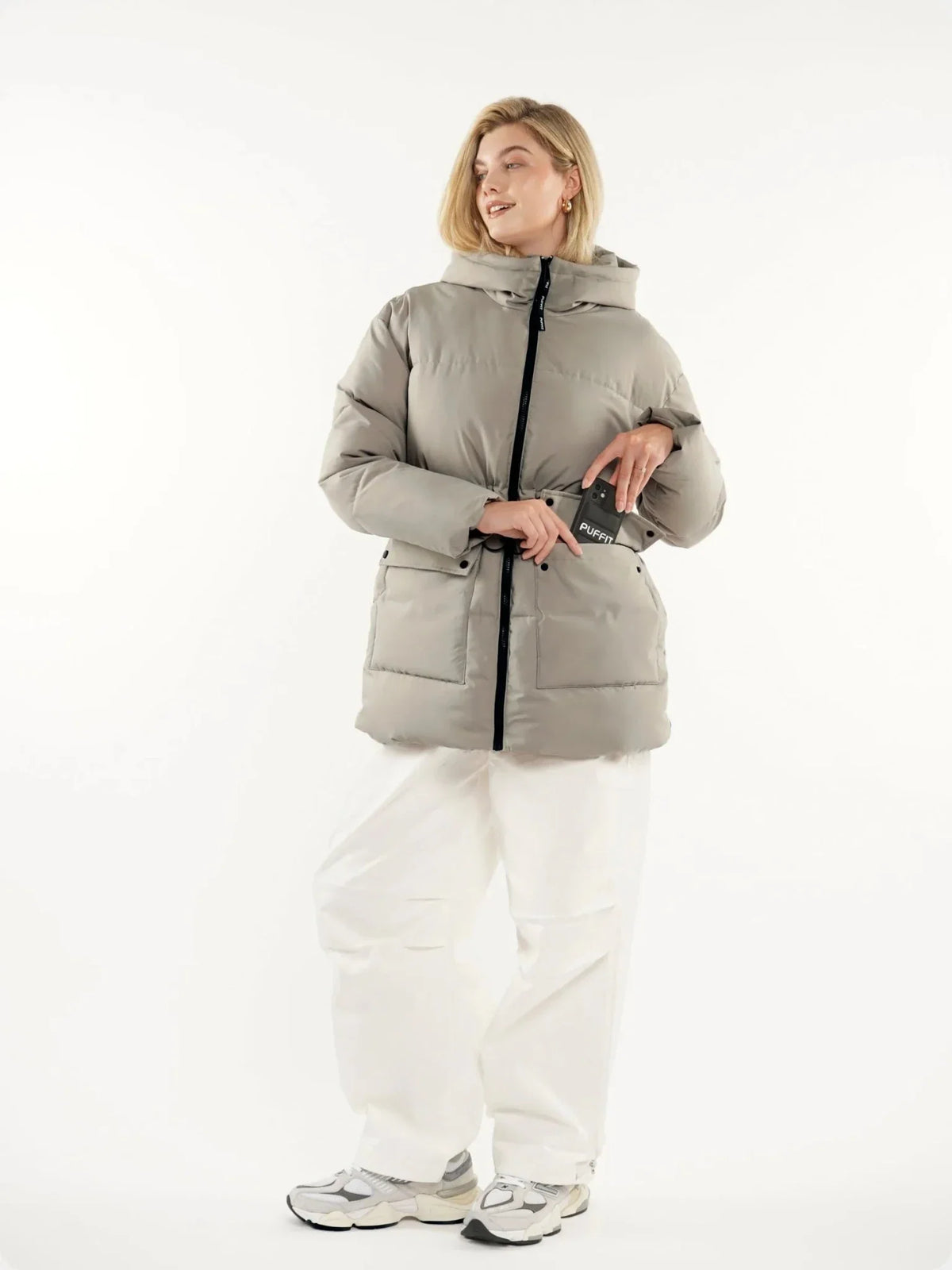 PUFFLT Cinched Waist Puffer Jacket