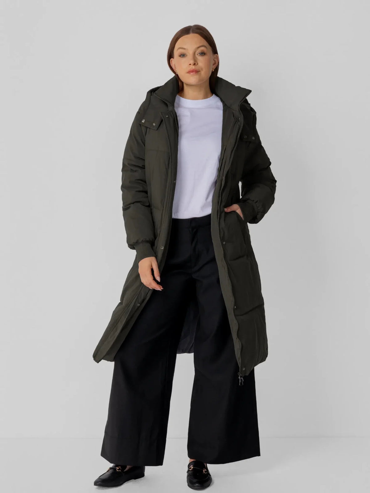 PUFFLT Long Hooded Puffer Jacket