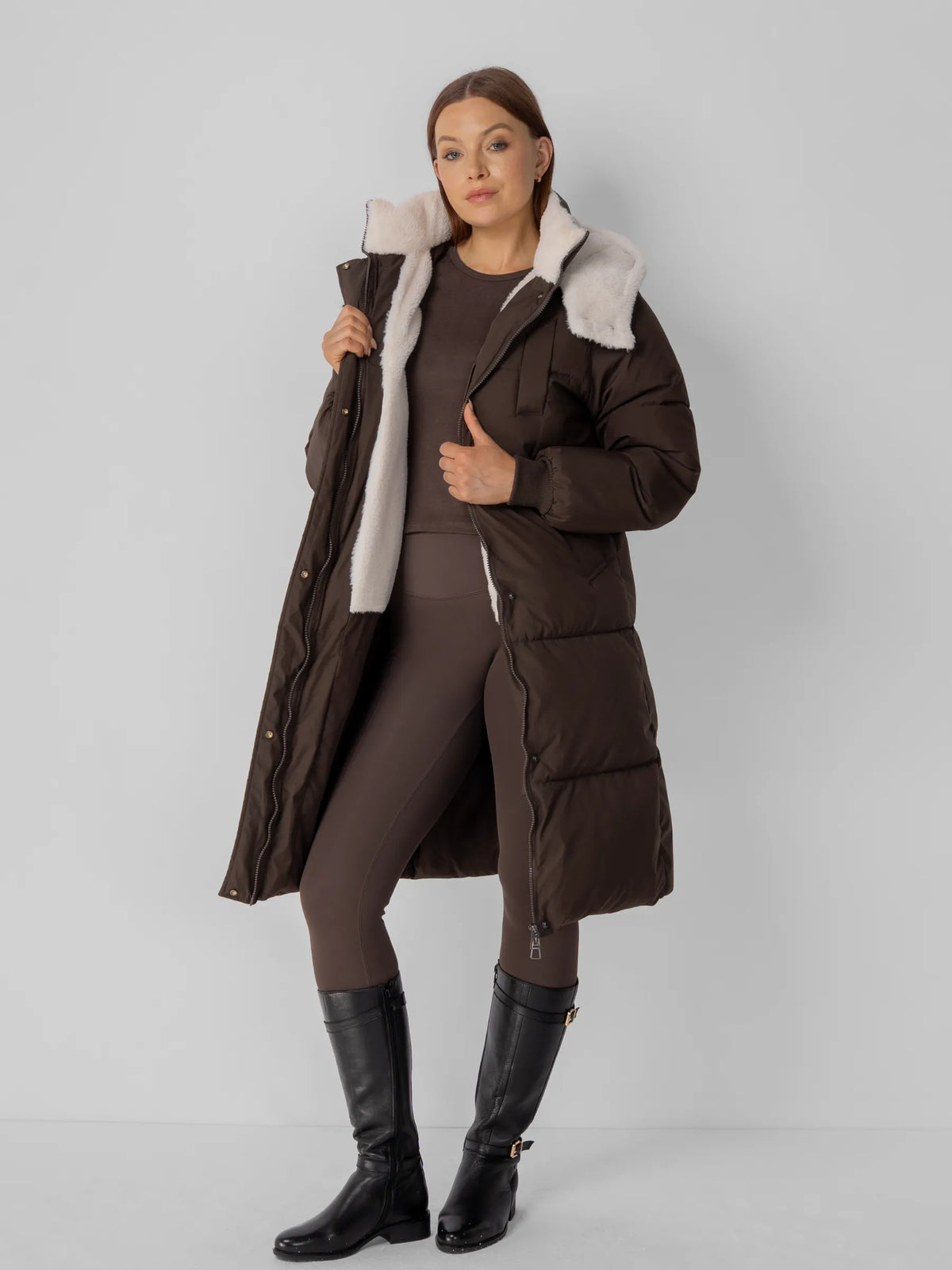 PUFFLT Long Hooded Puffer Jacket