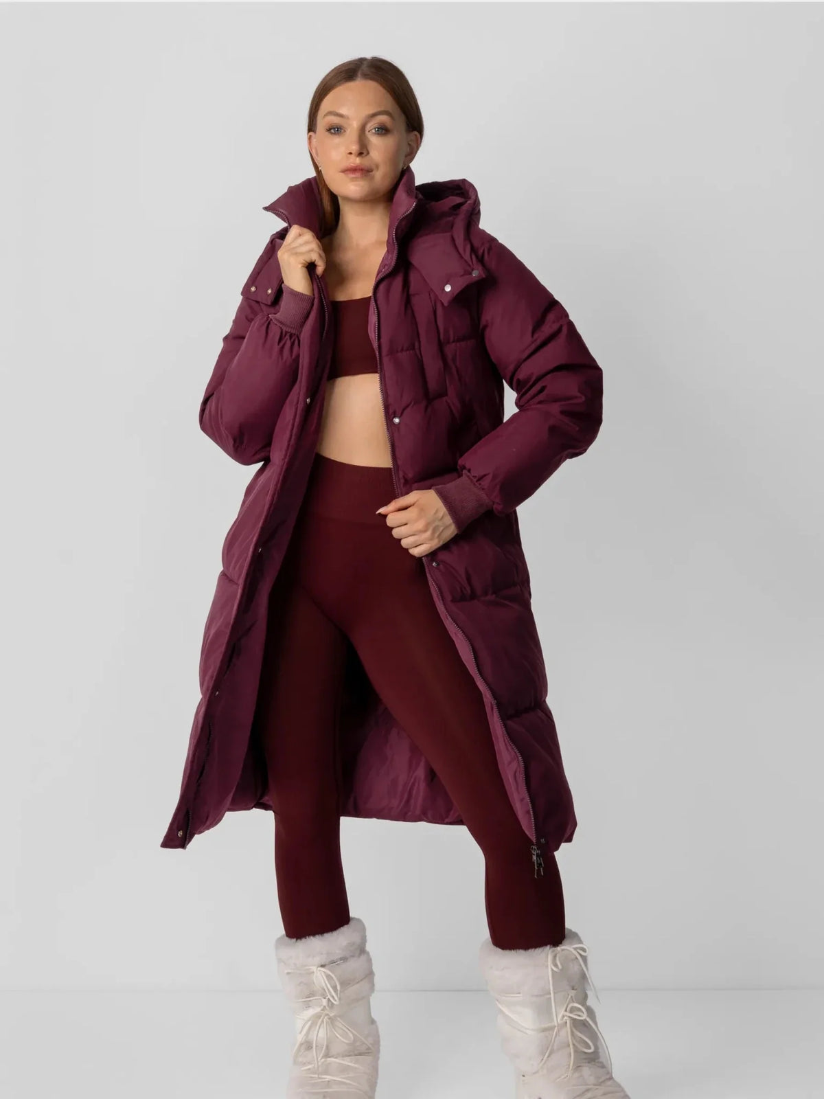 PUFFLT Long Hooded Puffer Jacket
