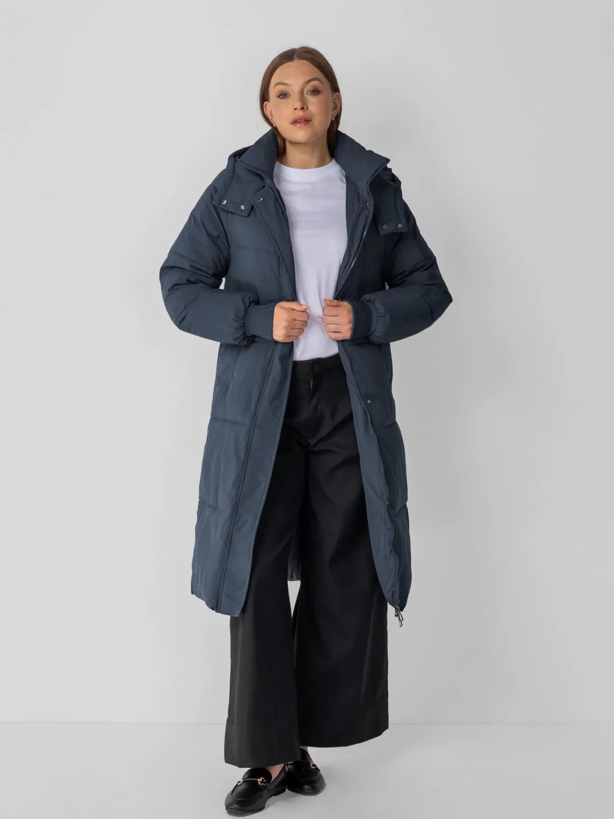PUFFLT Long Hooded Puffer Jacket