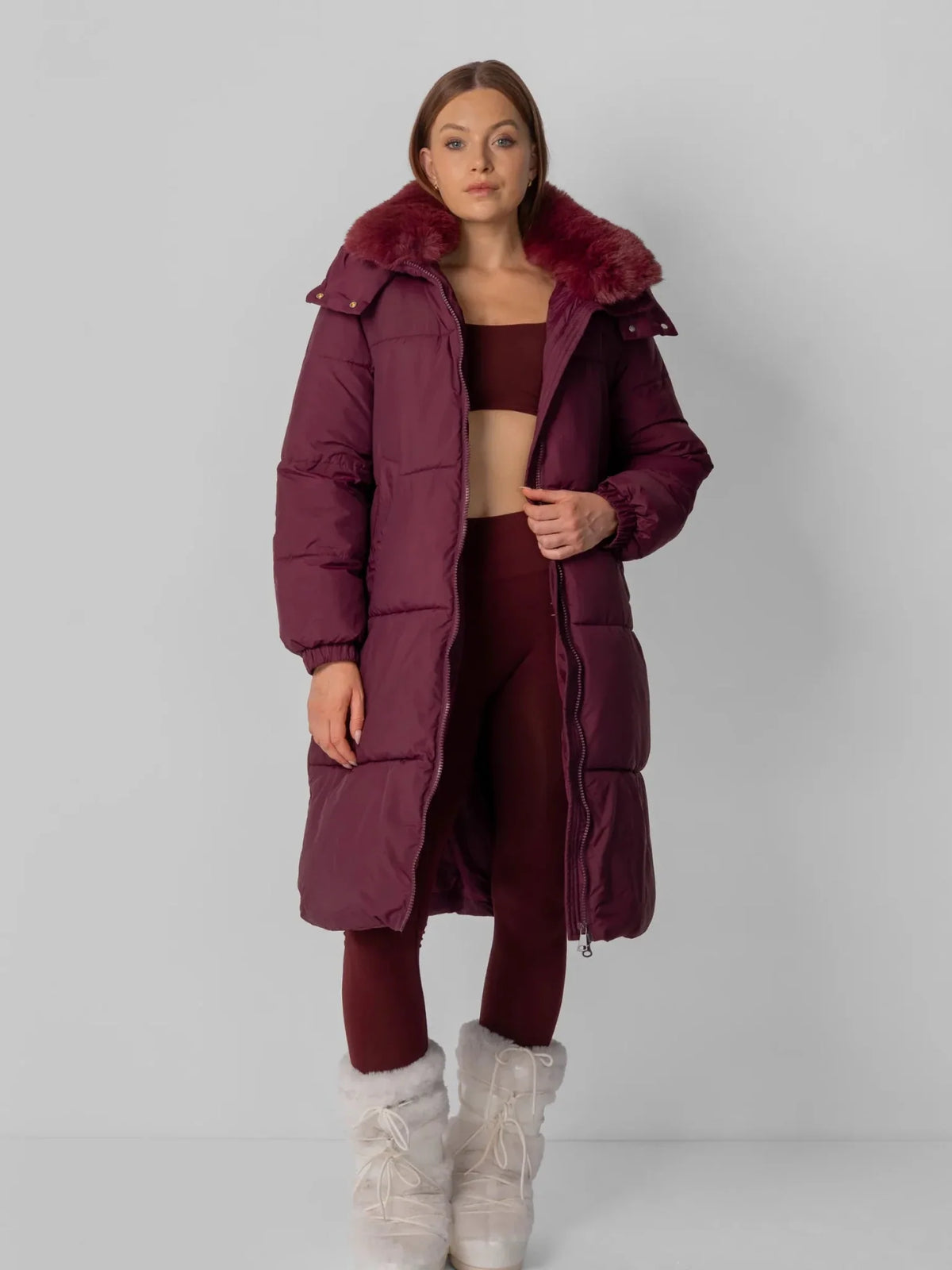 PUFFLT Long Hooded Puffer Jacket