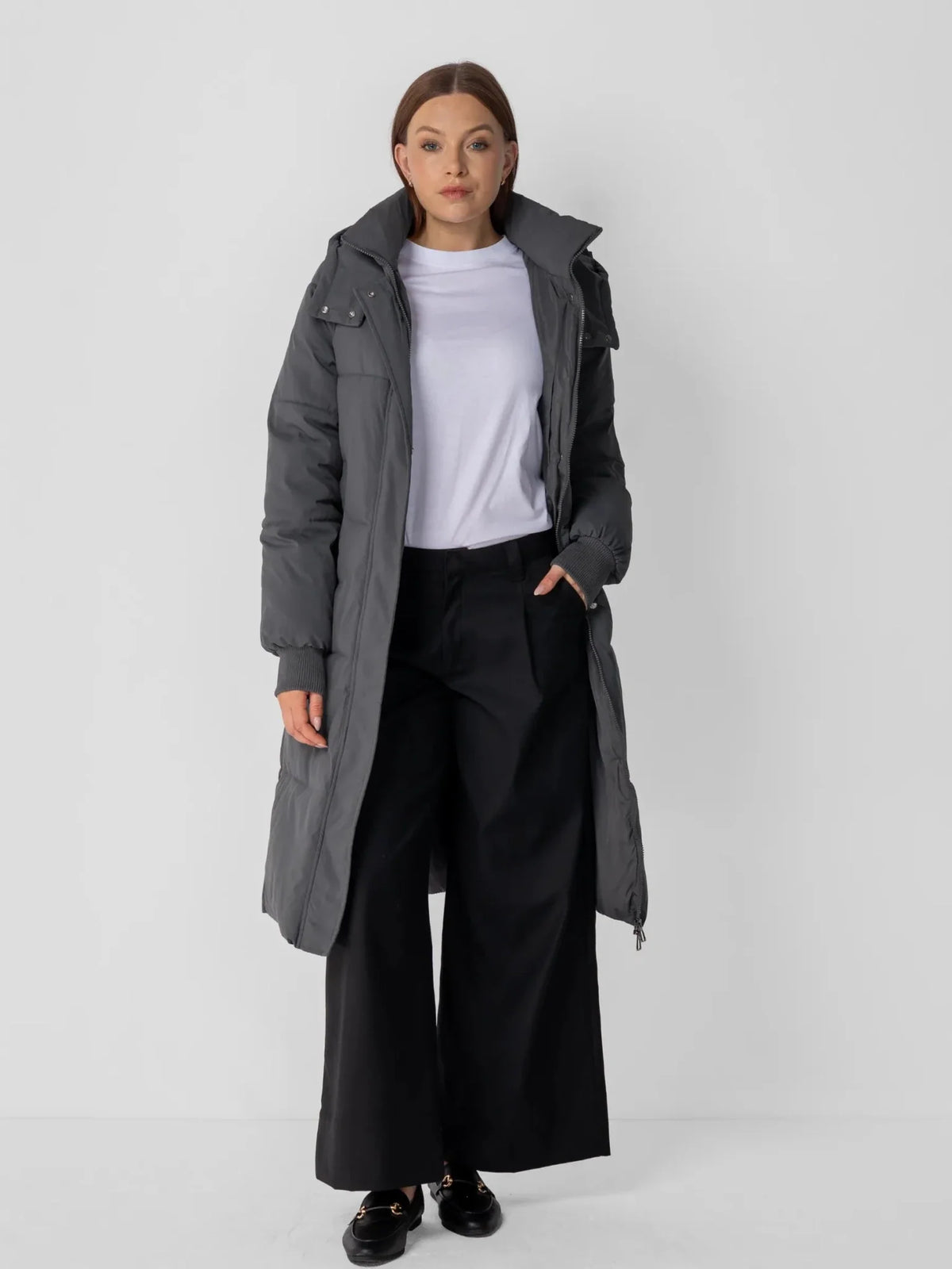PUFFLT Long Hooded Puffer Jacket